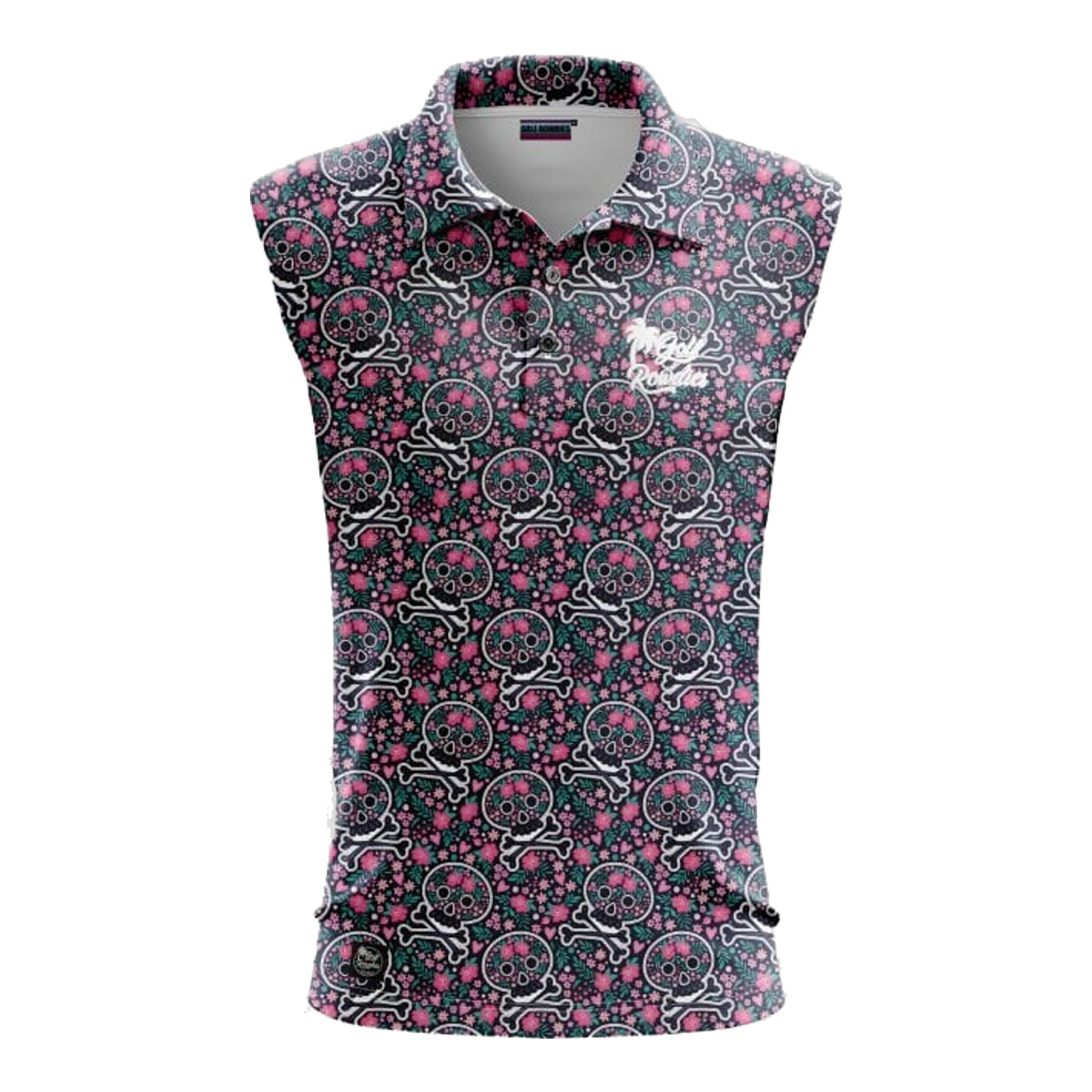 Polo da uomo Golf Rowdies Skull Heart