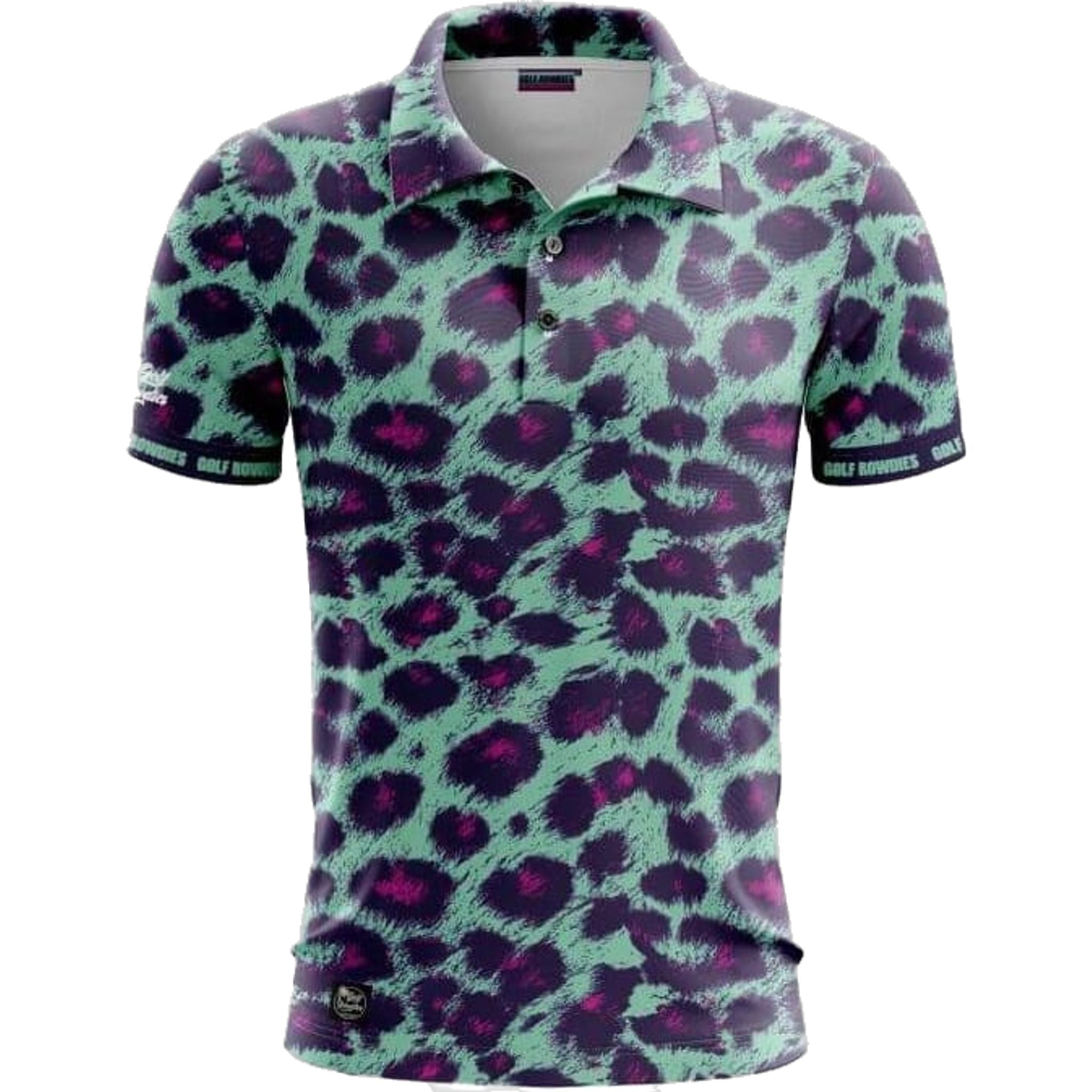 Polo da uomo Golf Rowdies Leopard