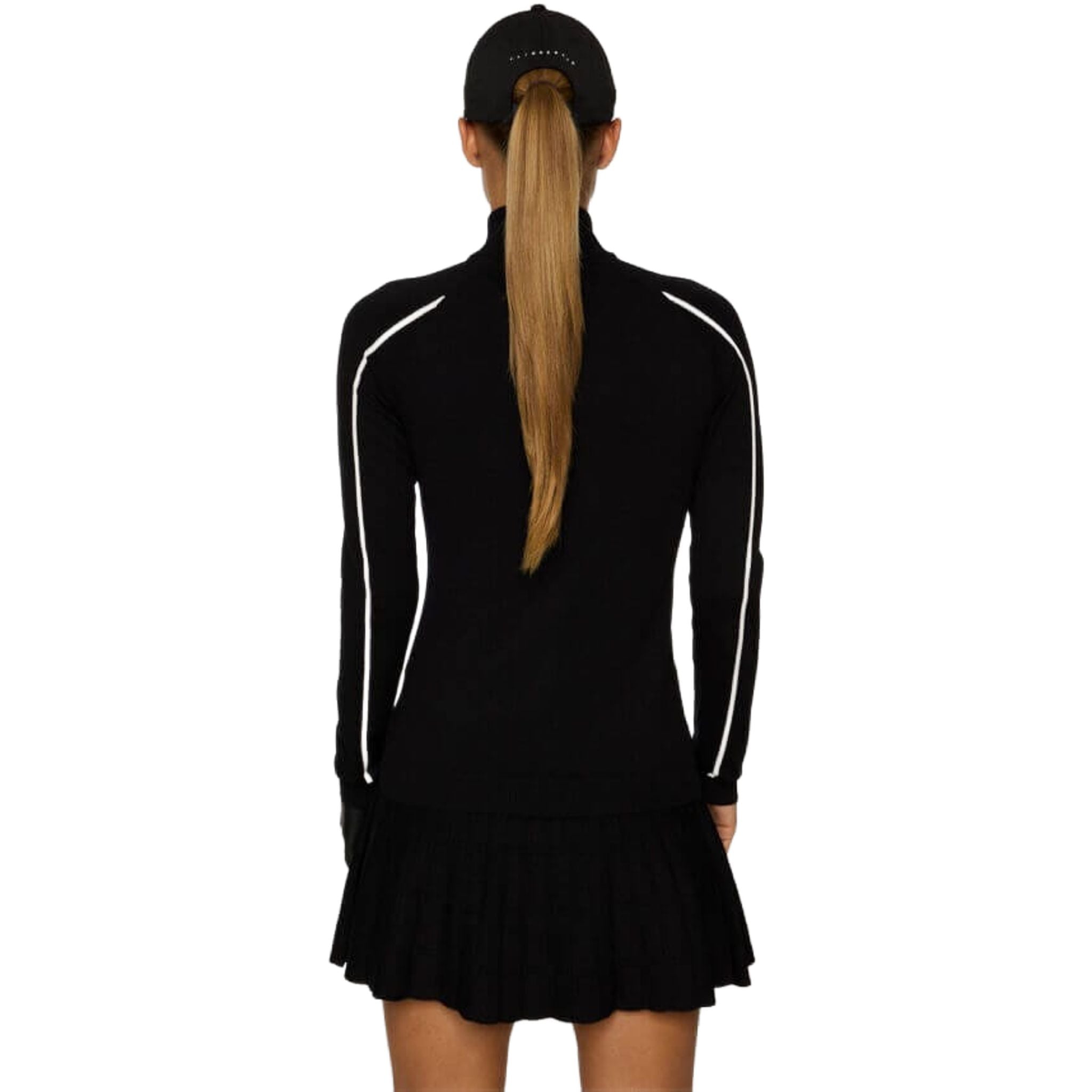 Maglione con zip in maglia Aubree di J. Lindeberg da donna