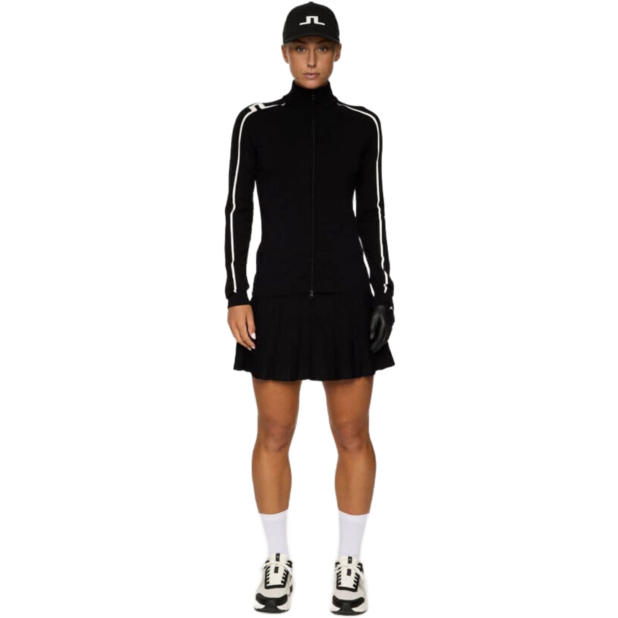 Maglione con zip in maglia Aubree di J. Lindeberg da donna