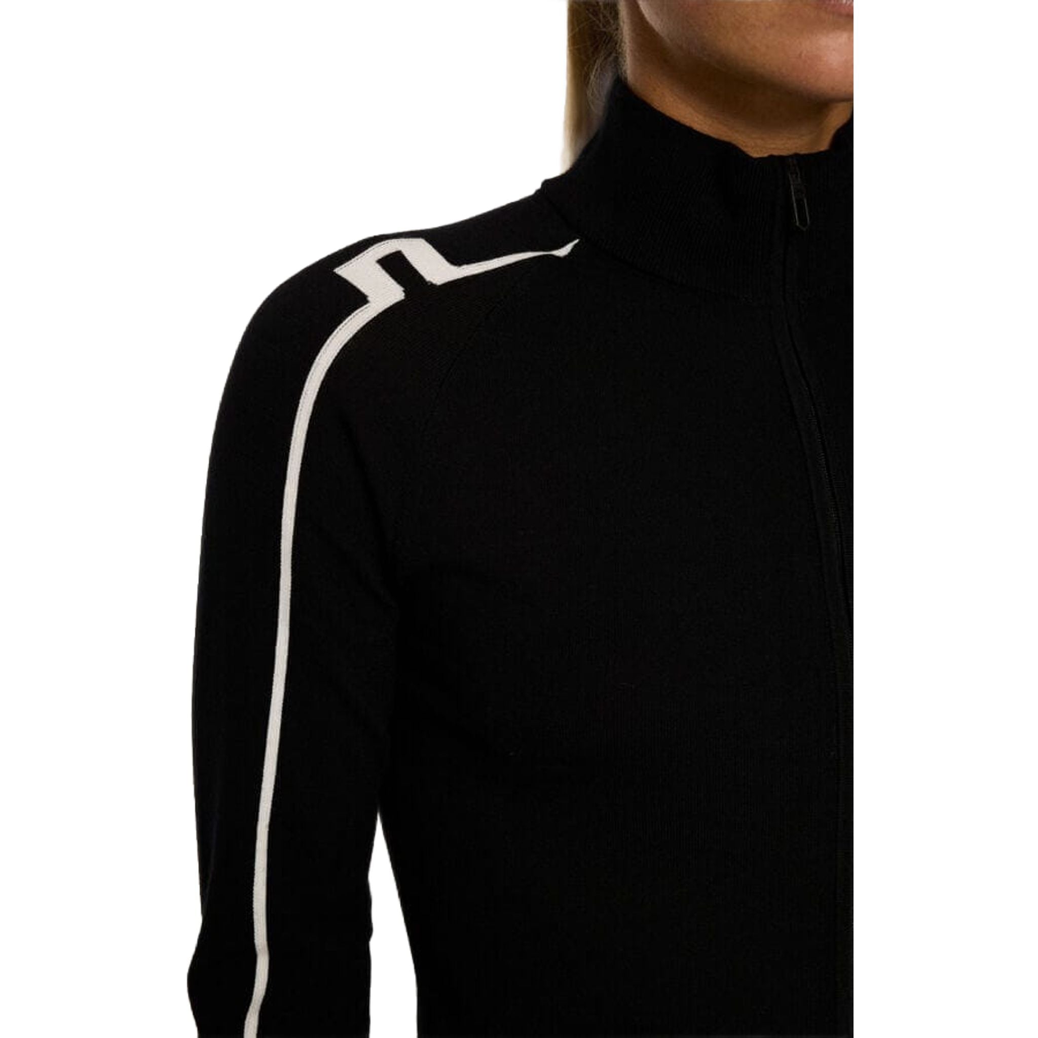 Maglione con zip in maglia Aubree di J. Lindeberg da donna