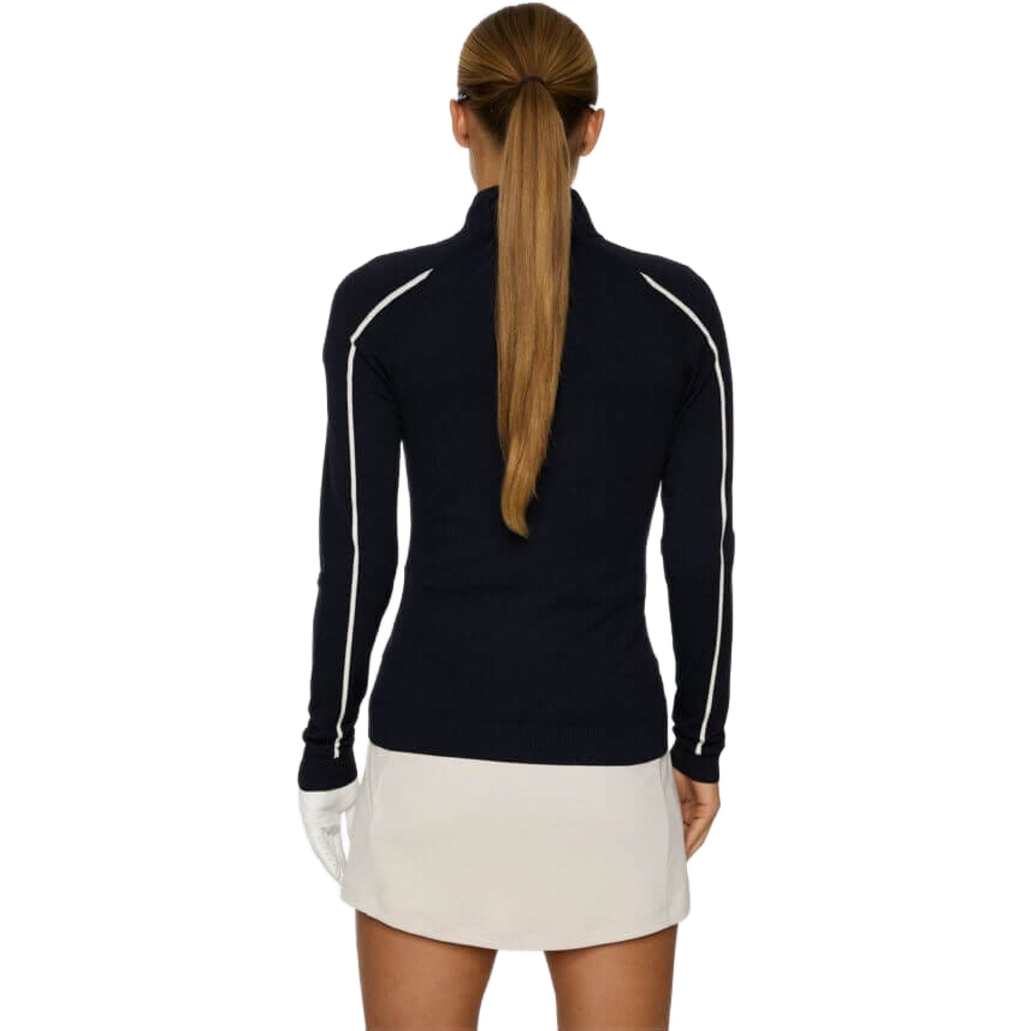 Maglione con zip in maglia Aubree di J. Lindeberg da donna