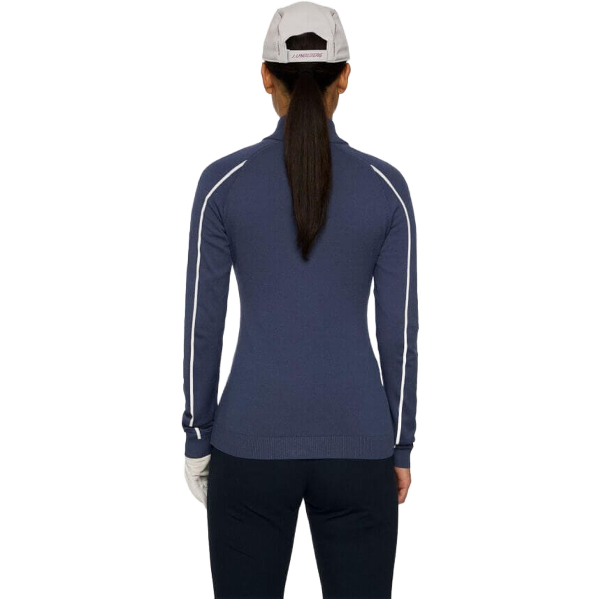 Maglione con zip in maglia Aubree di J. Lindeberg da donna