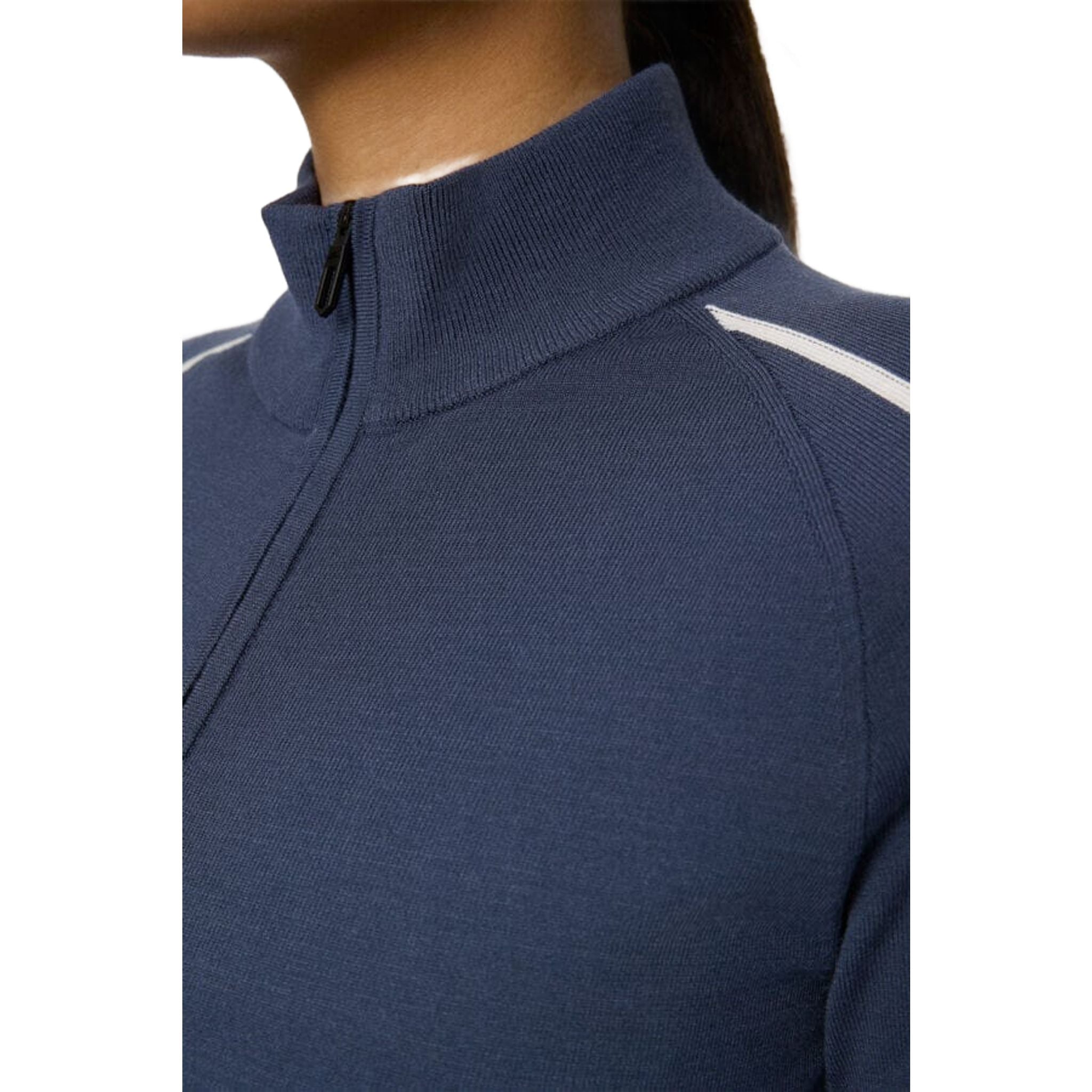 Maglione con zip in maglia Aubree di J. Lindeberg da donna