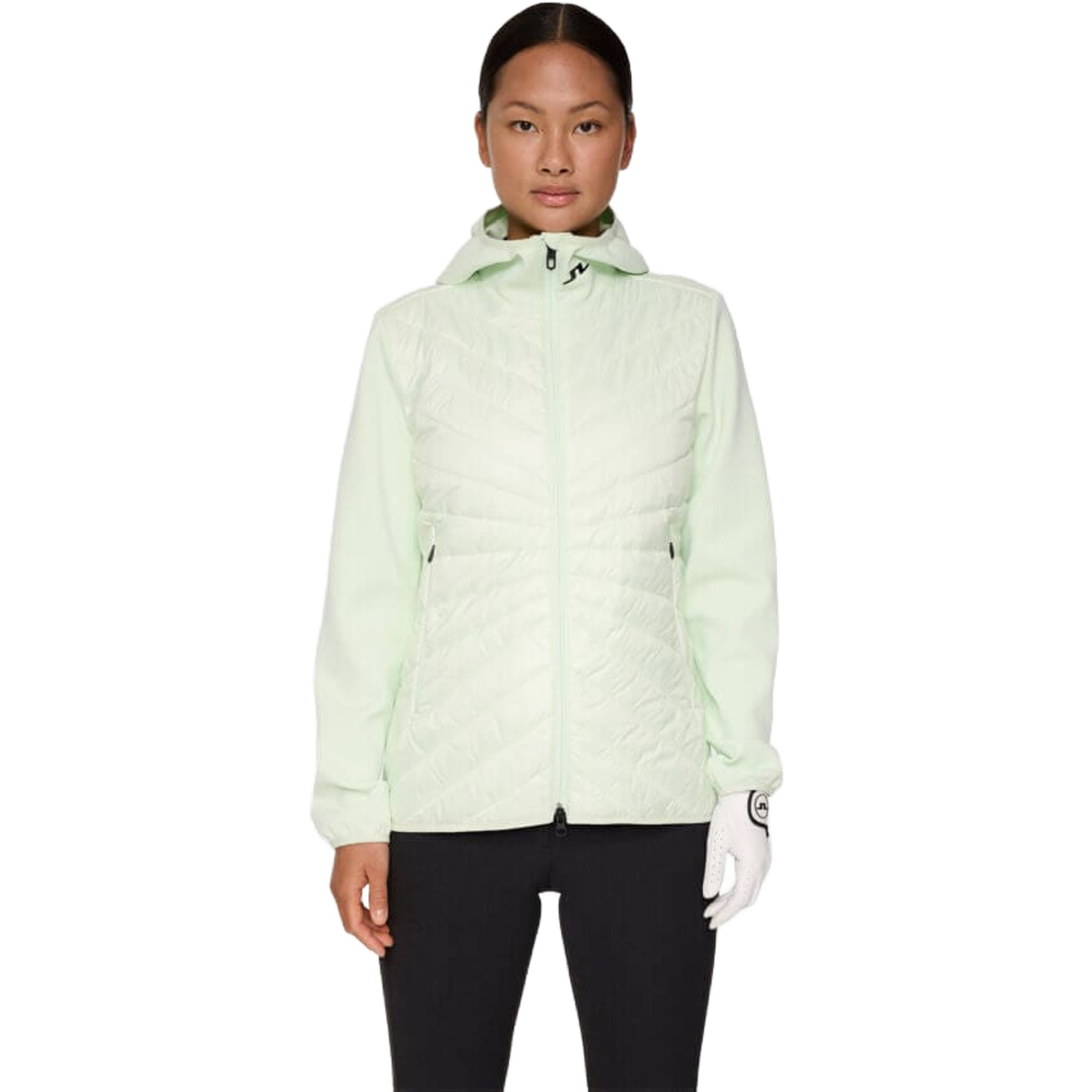 Giacca con cappuccio ibrida J. Lindeberg Madde Quilt da donna