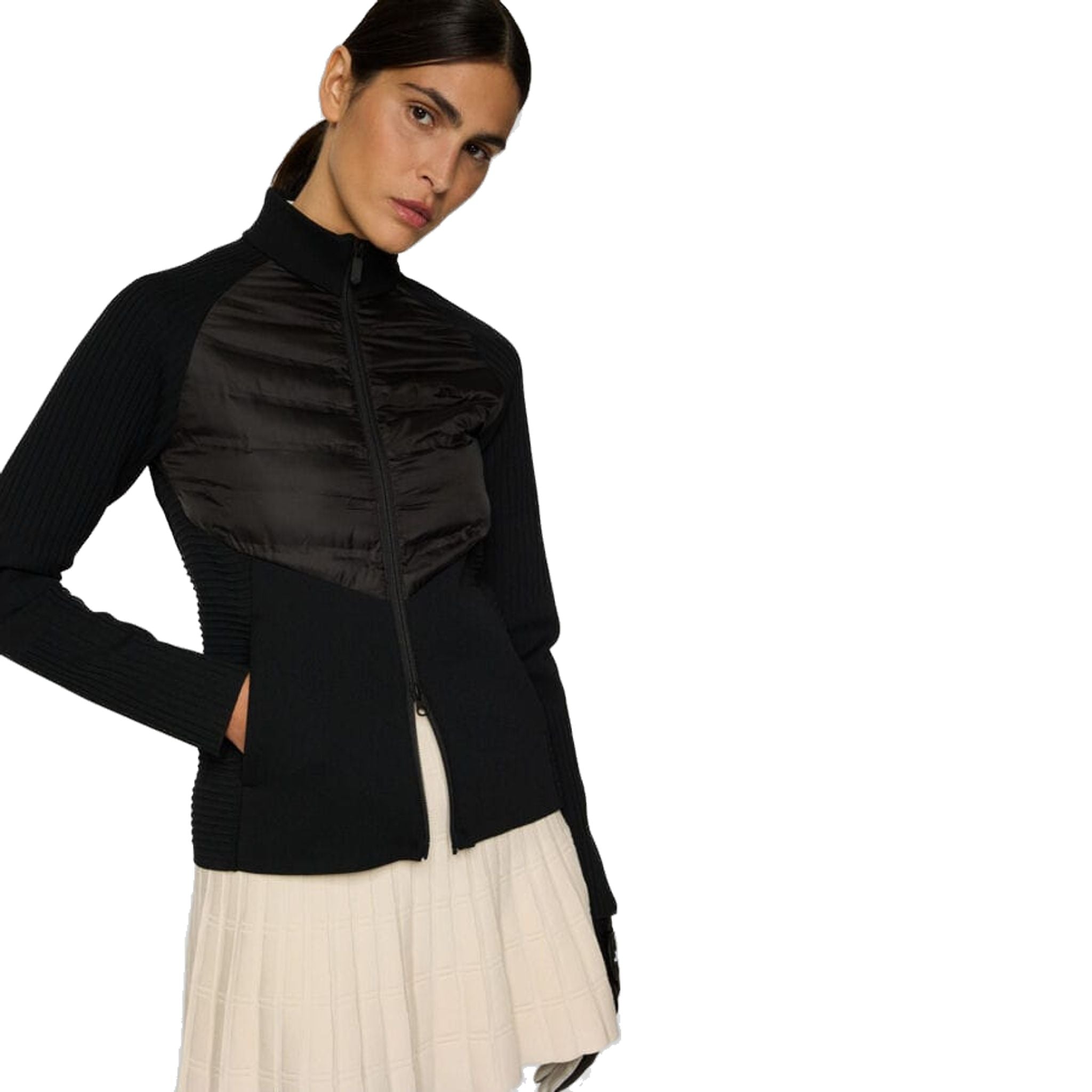 Maglione con zip in maglia tecnica Wendy di J. Lindeberg da donna