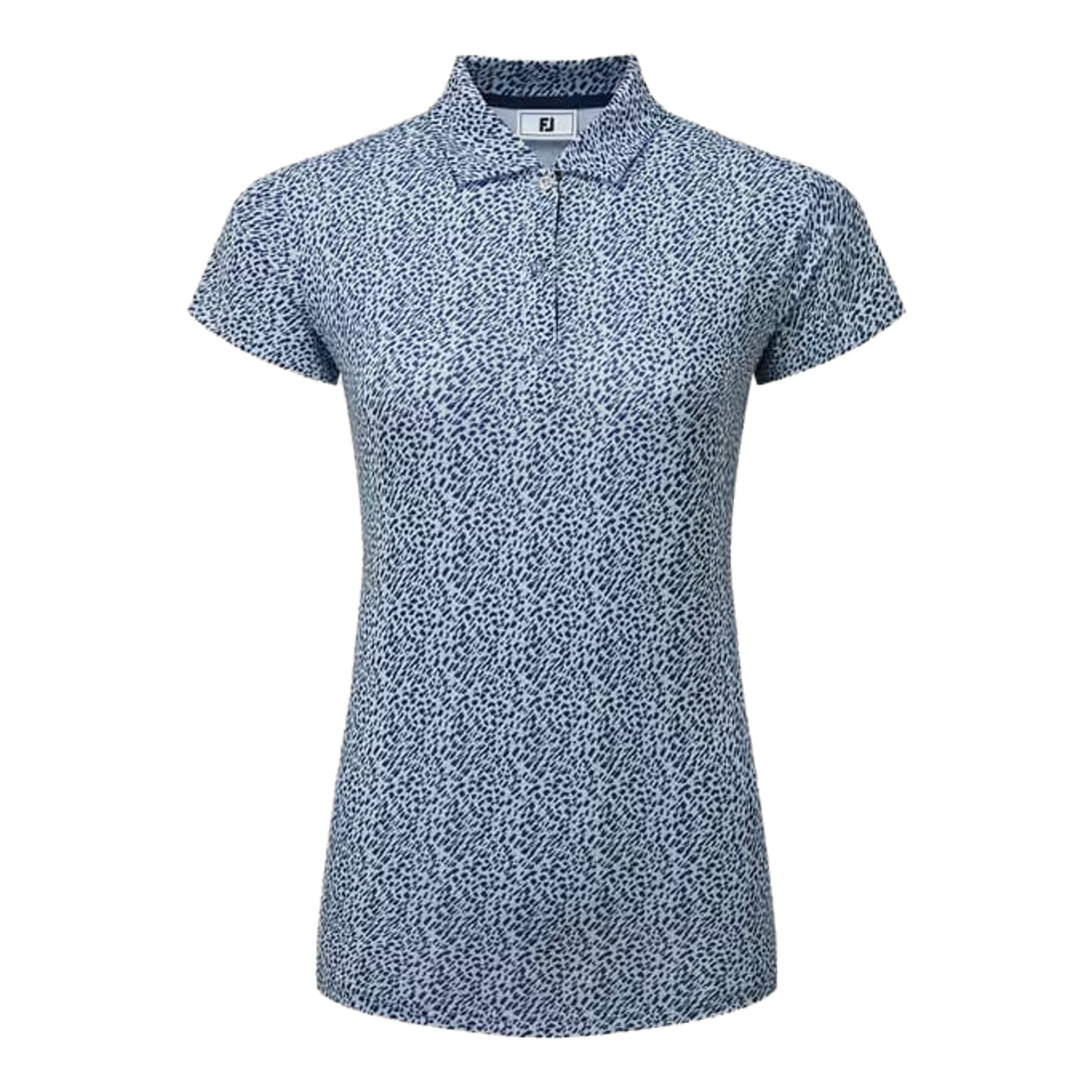 Polo con maniche a cappuccio e stampa animalier Footjoy in filo di Scozia