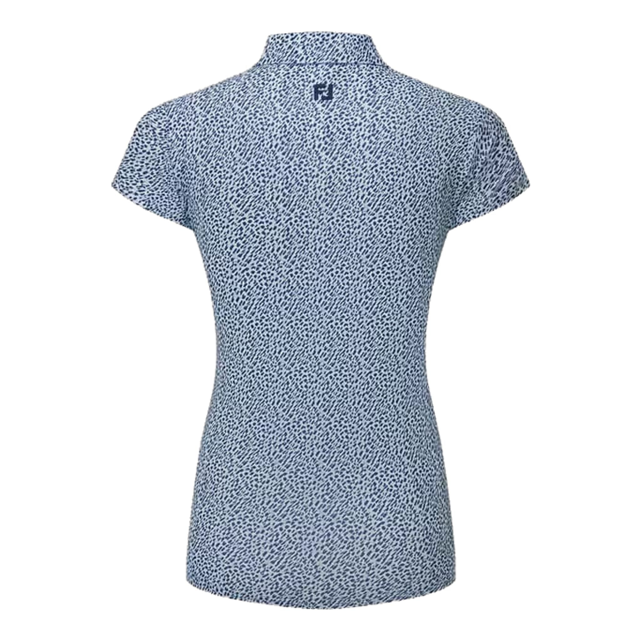 Polo con maniche a cappuccio e stampa animalier Footjoy in filo di Scozia