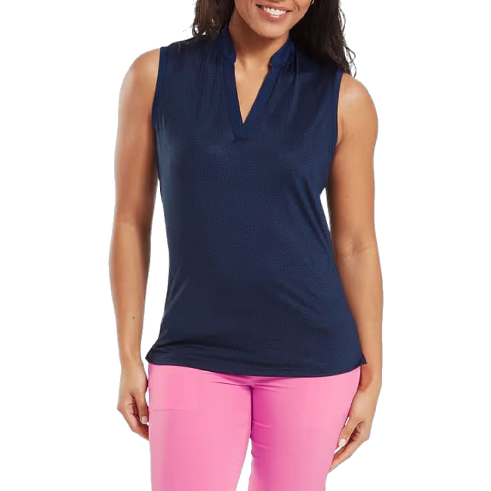 Polo senza maniche in filo di Scozia con stampa animalier Footjoy