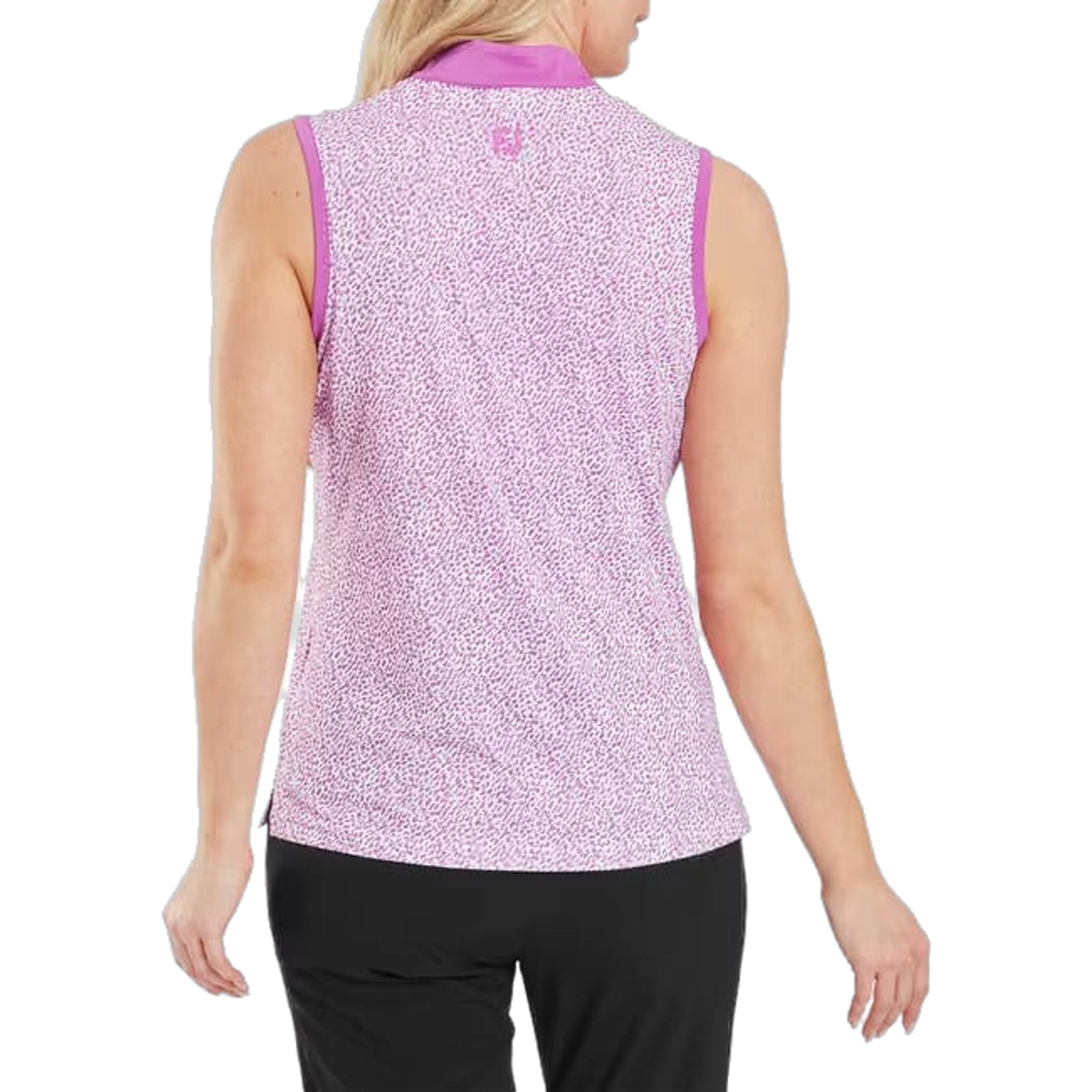 Polo senza maniche in filo di Scozia con stampa animalier Footjoy