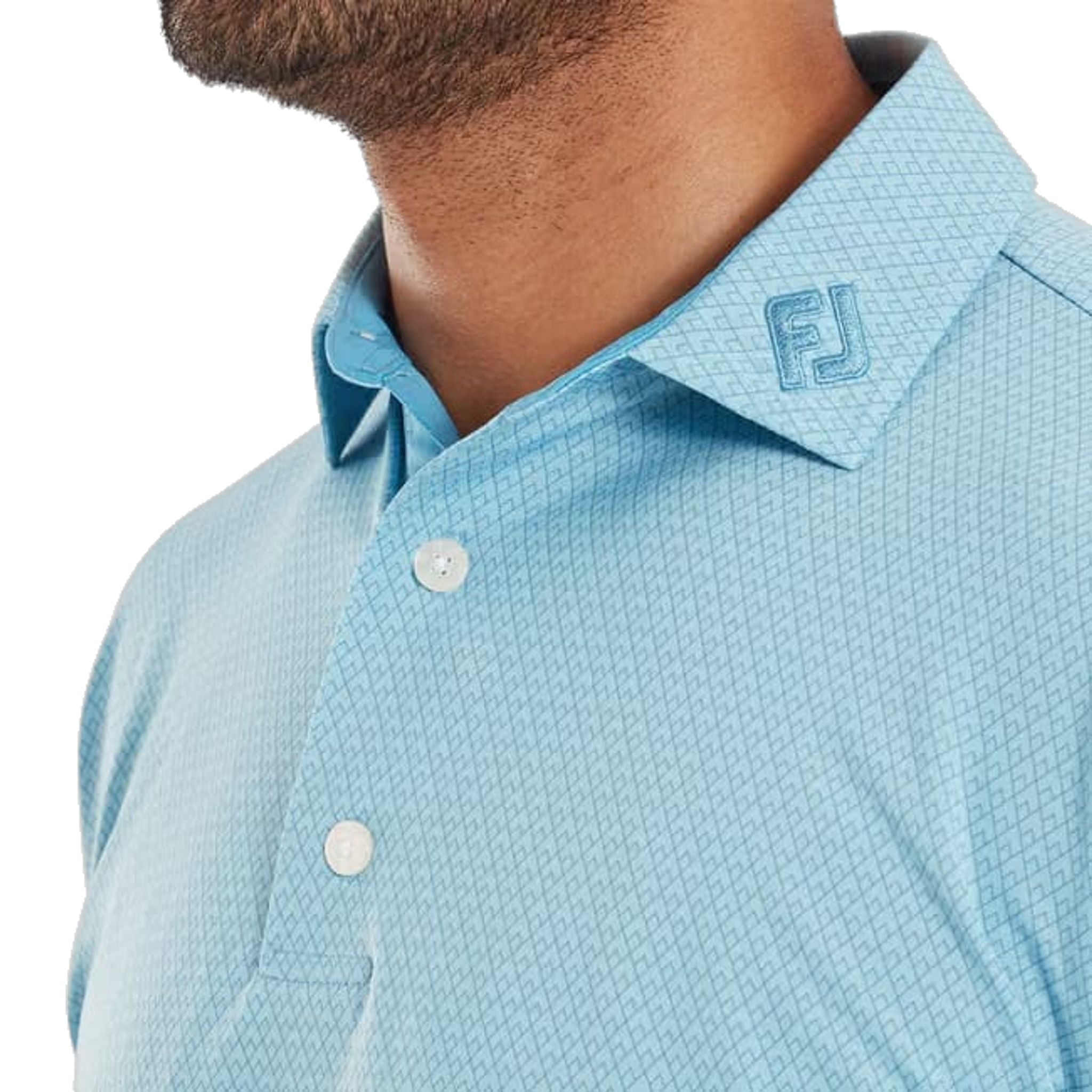 Polo da uomo Footjoy Deco Diamond Print Lisle