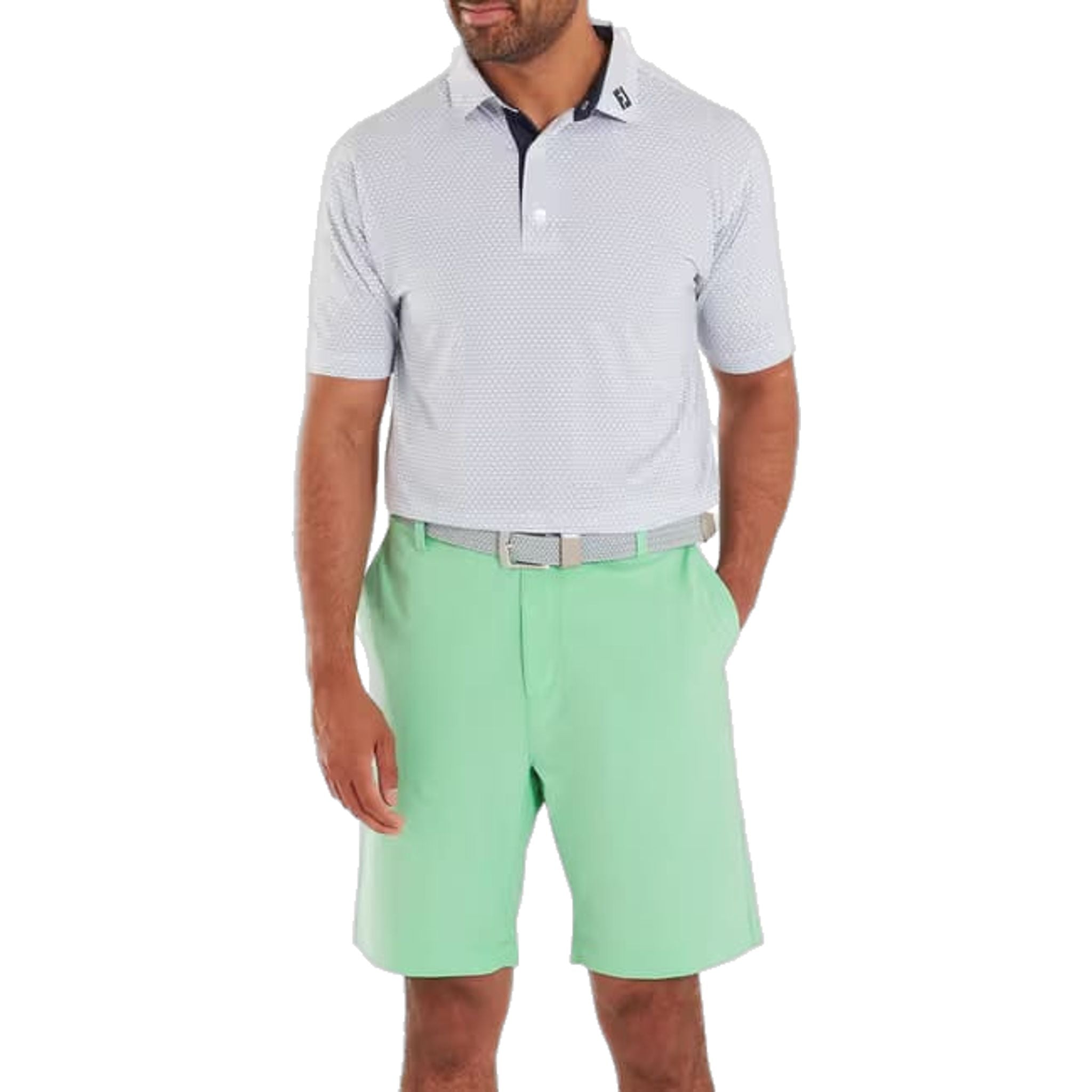 Polo da uomo Footjoy Deco Diamond Print Lisle