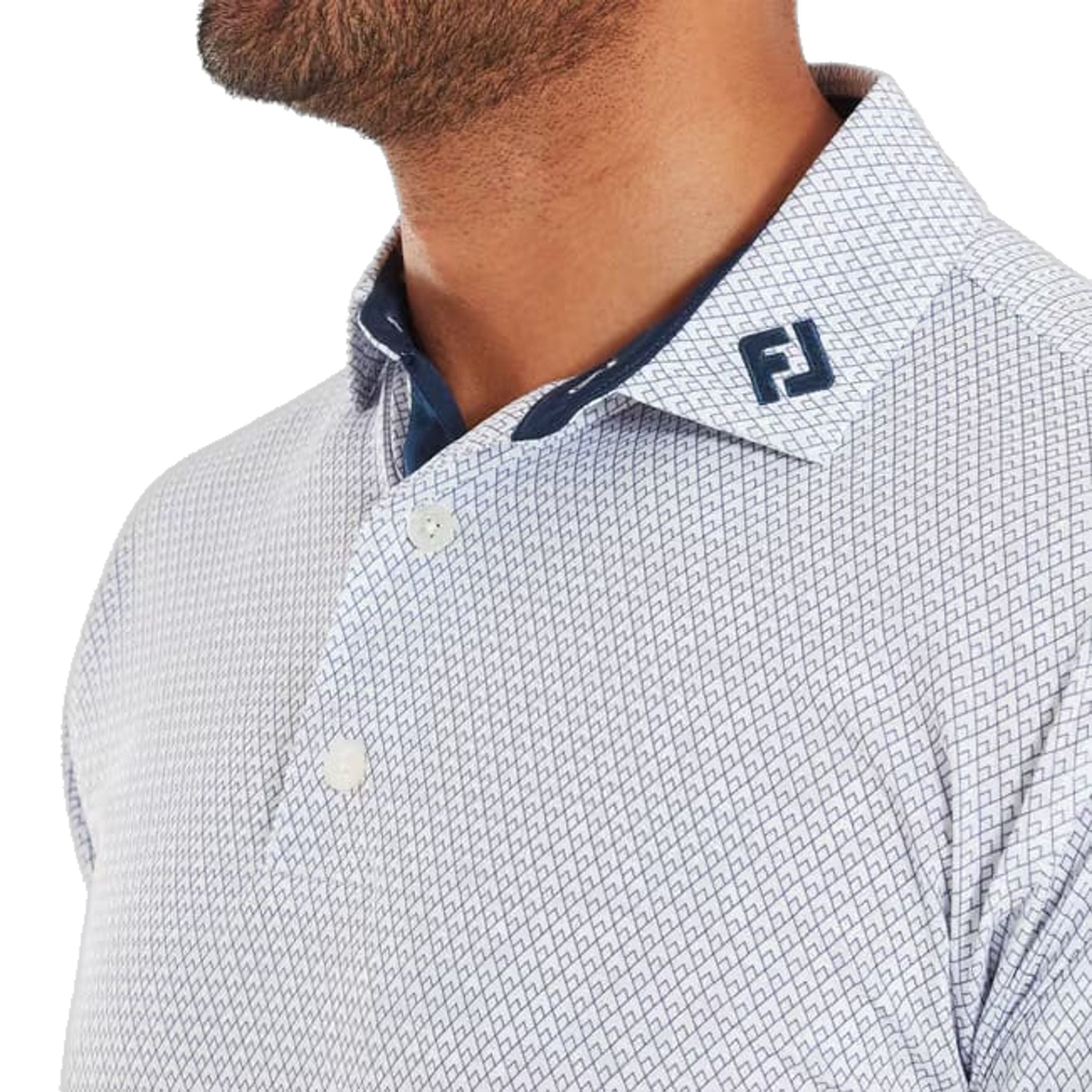 Polo da uomo Footjoy Deco Diamond Print Lisle