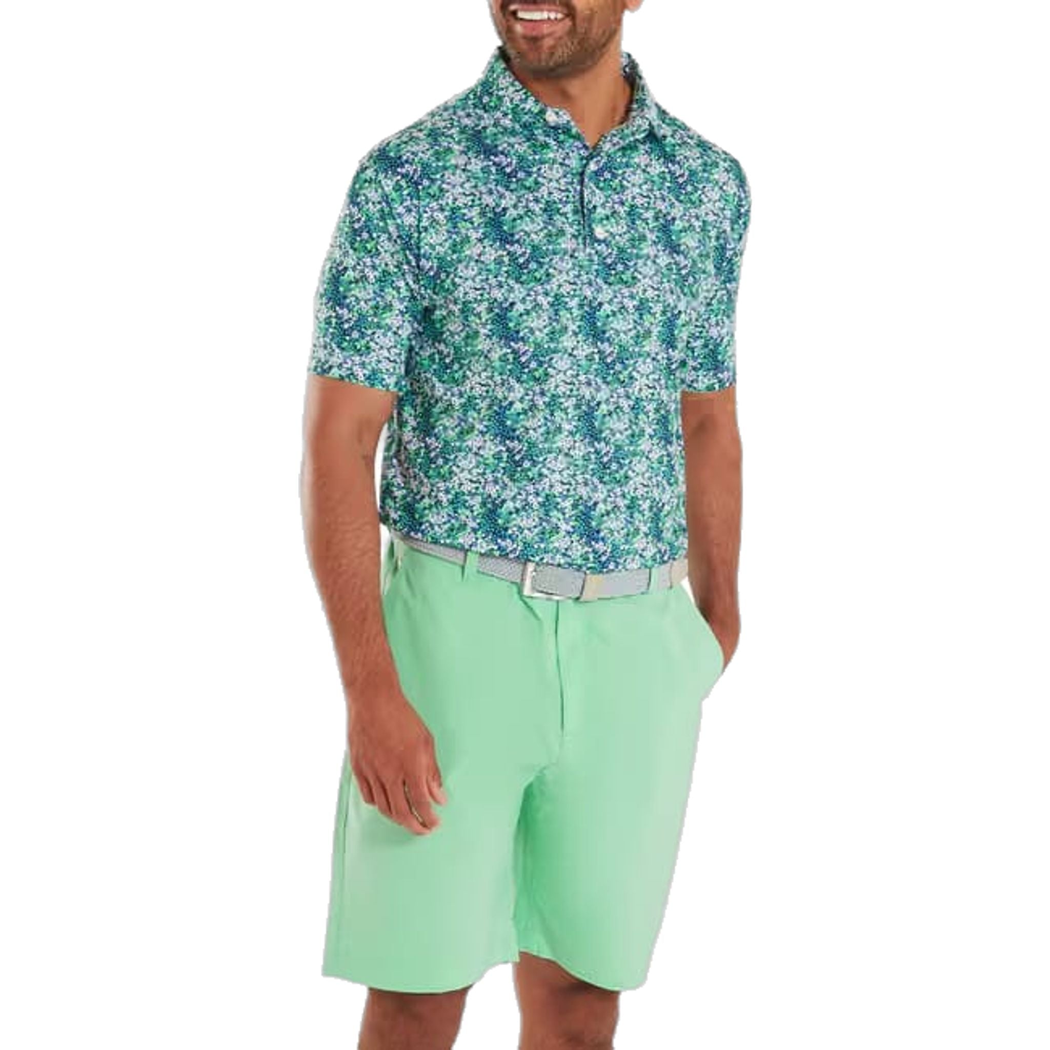 Polo da uomo Footjoy Garden Print Lisle