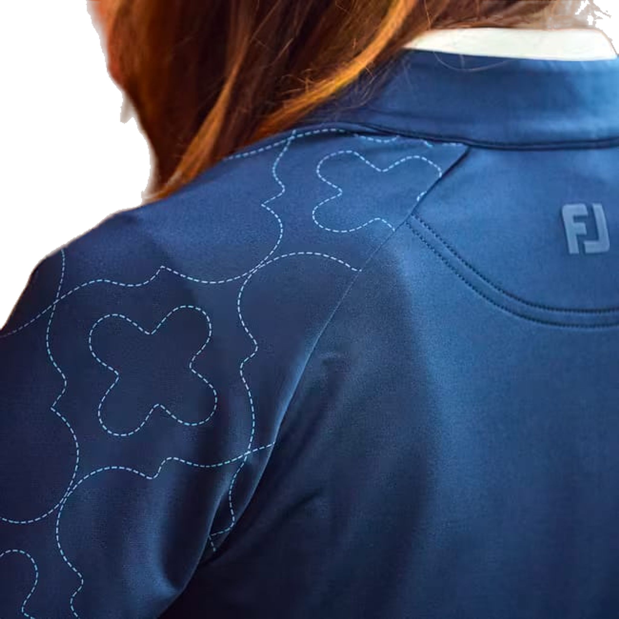 Footjoy Full Zip Printed Sleeve Midlayer da donna