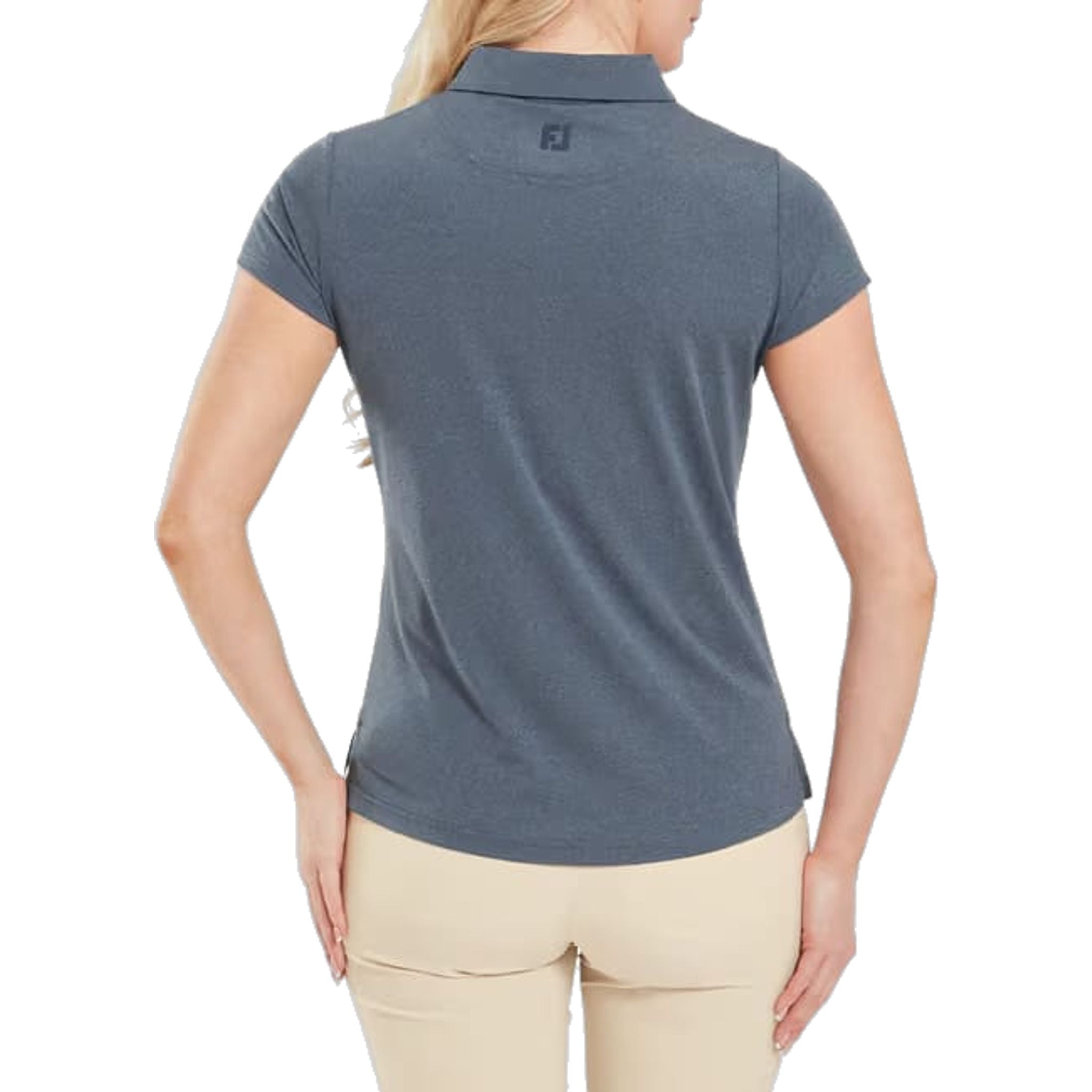 Polo da donna in filo di Scozia con maniche a cappuccio Footjoy