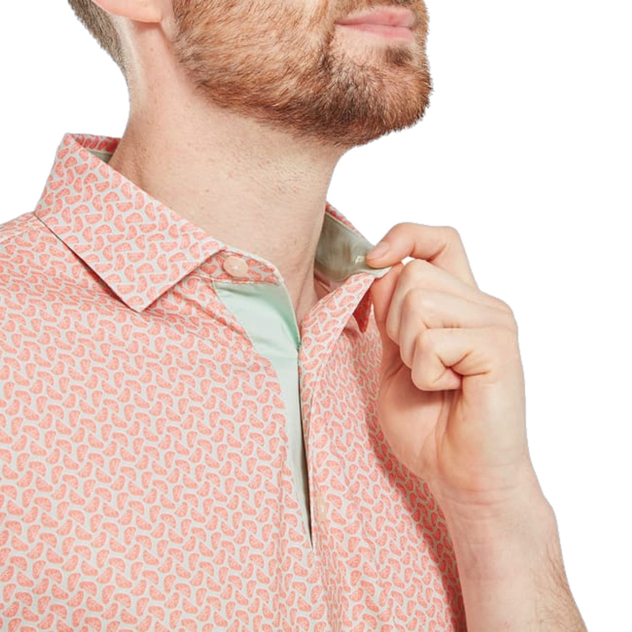 Polo da uomo in filo di Scozia con stampa agrumi Footjoy