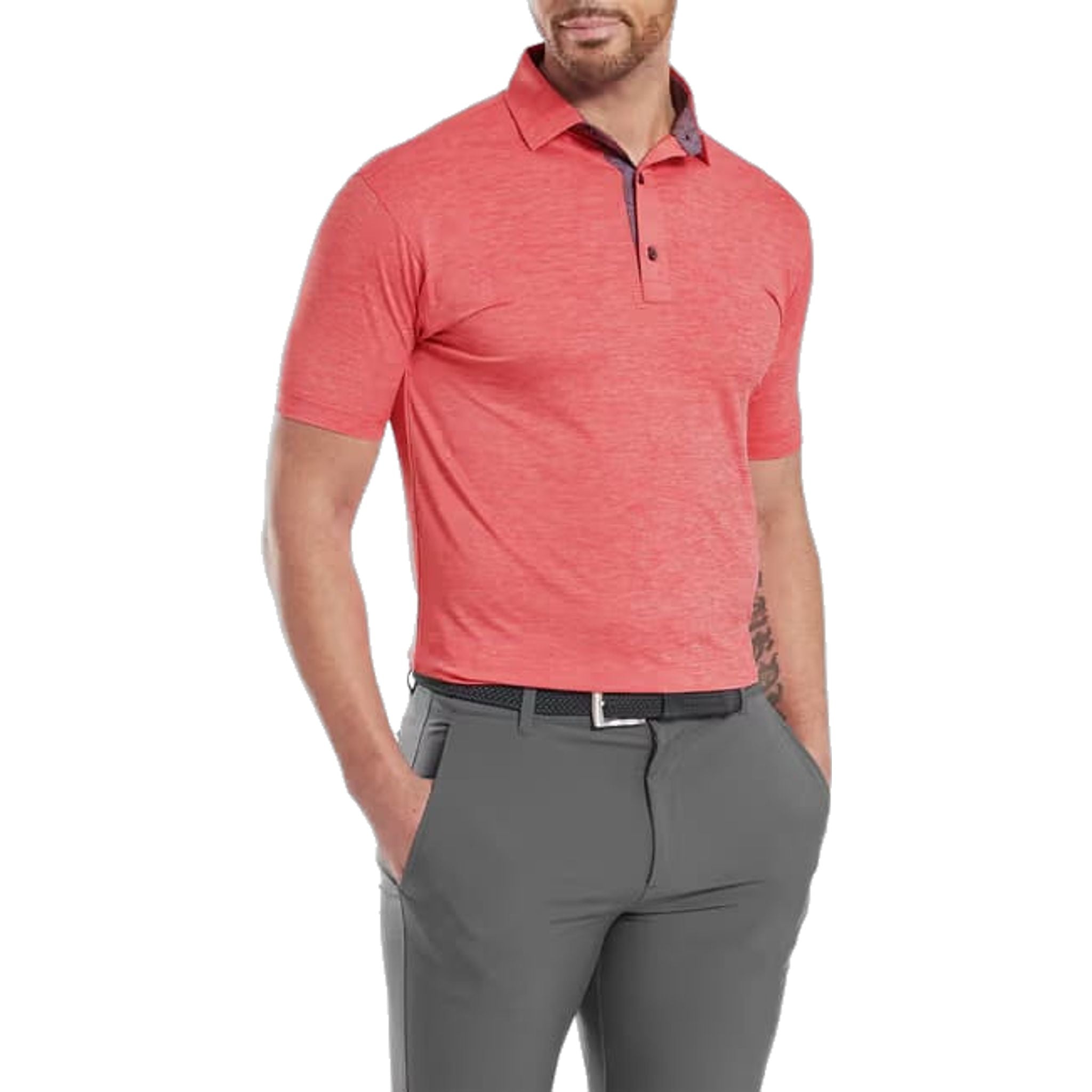 Footjoy Heather Lisle with Trim Polo Herren