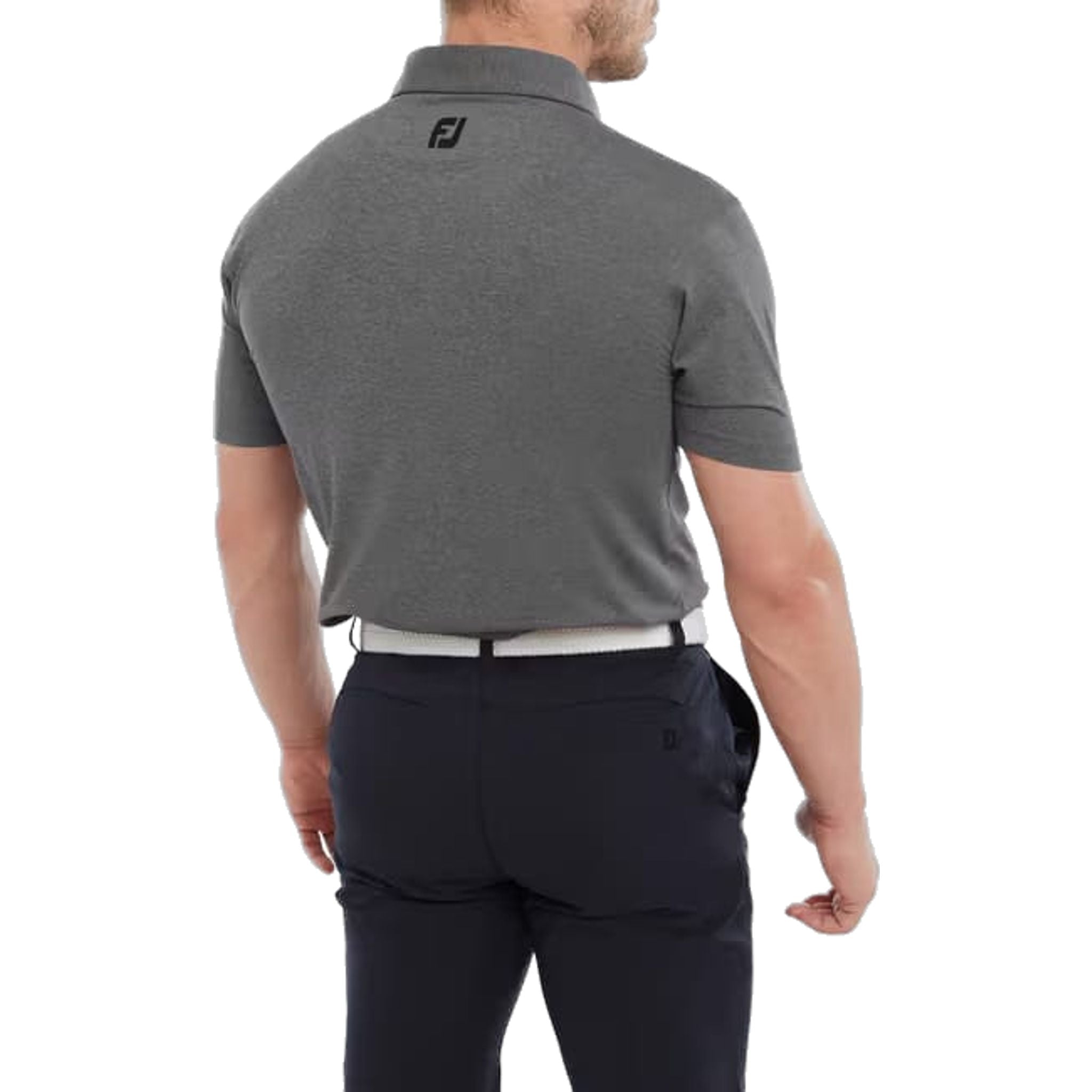 Polo da uomo Footjoy Heather Self Collar Lisle