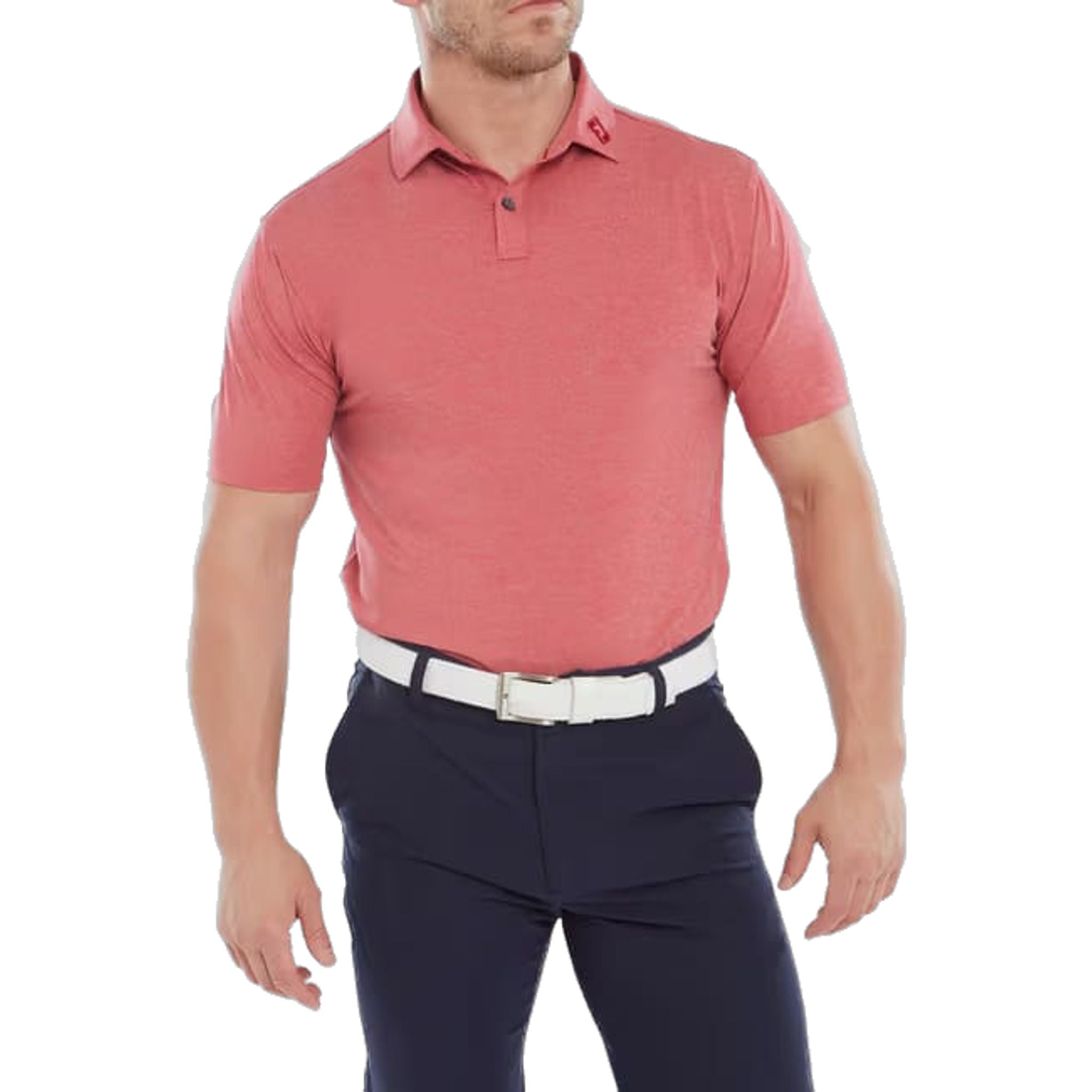 Polo da uomo Footjoy Heather Self Collar Lisle