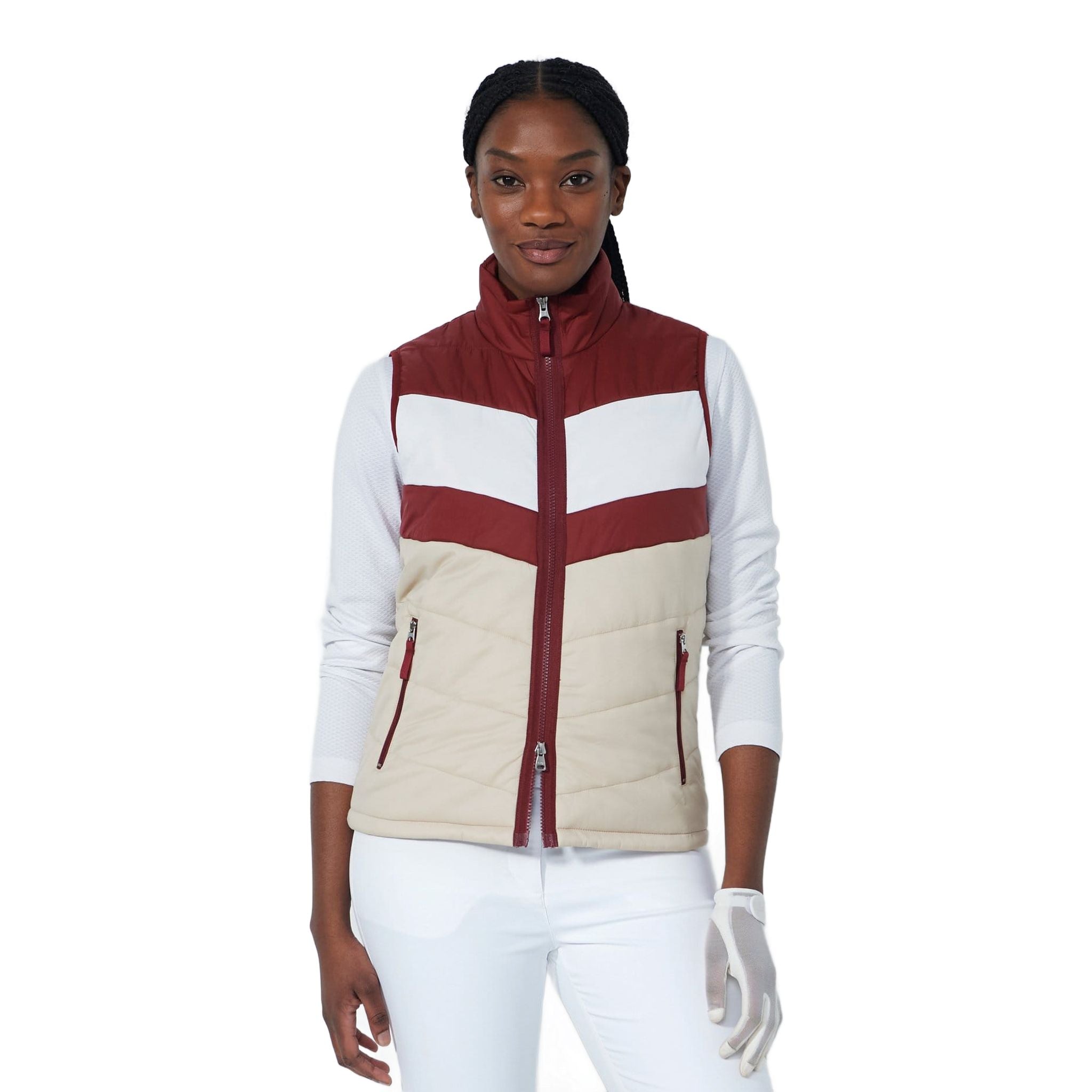Gilet imbottito a righe da donna Daily Sports