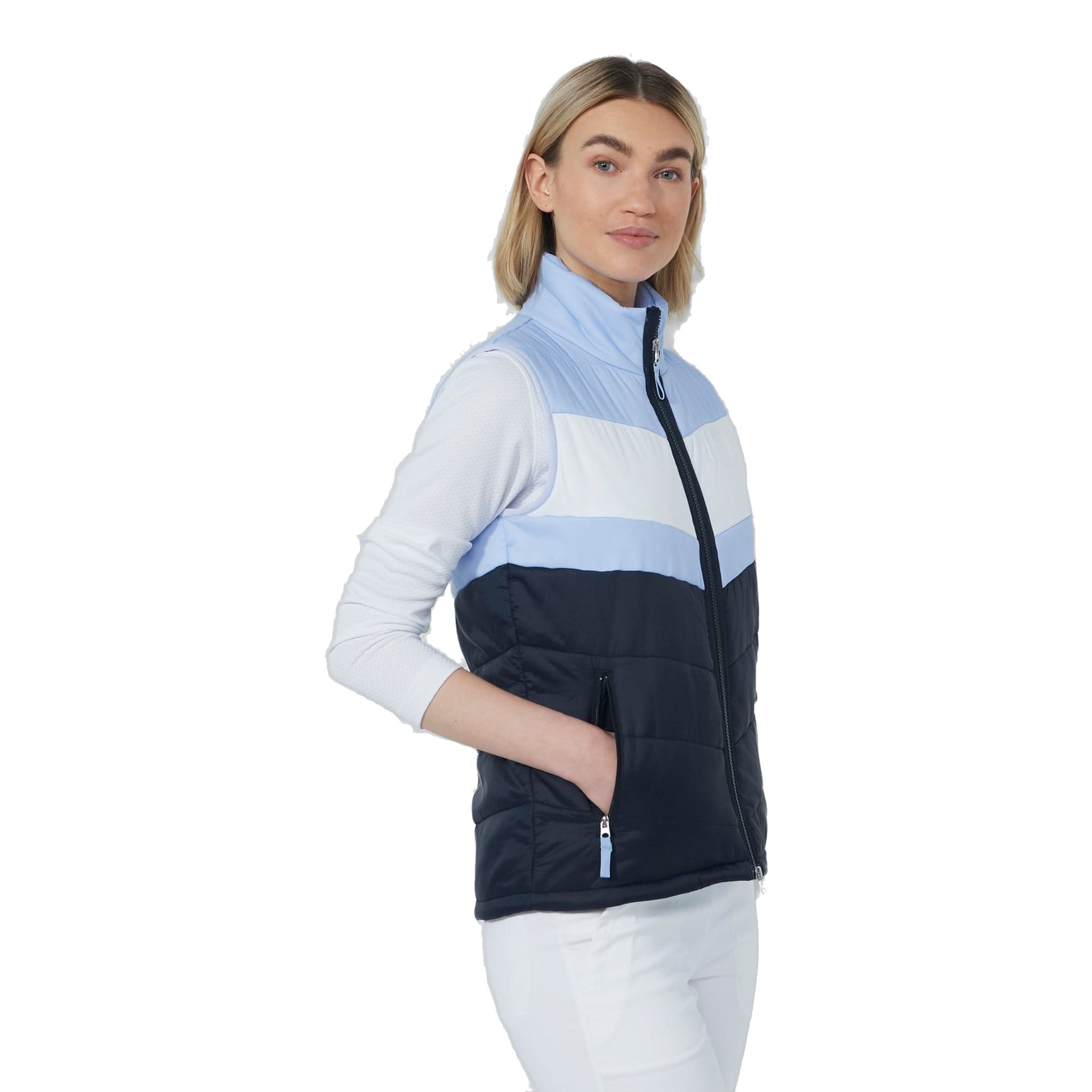 Gilet imbottito a righe da donna Daily Sports