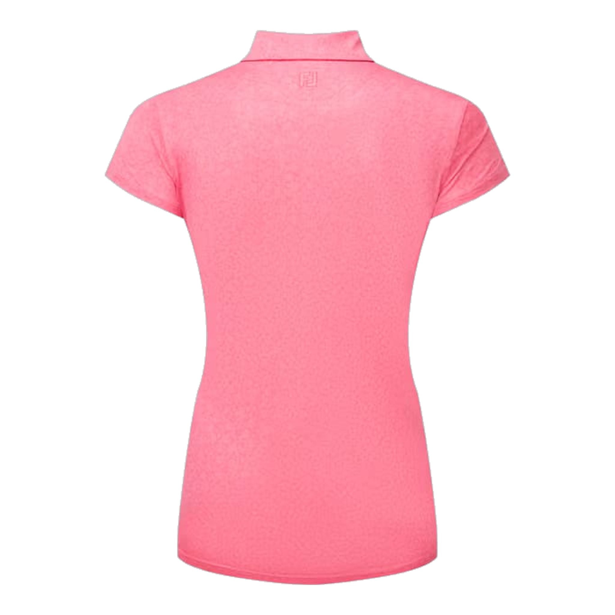 Polo da donna Footjoy con maniche a cappuccio in filo di Scozia e motivo floreale dipinto