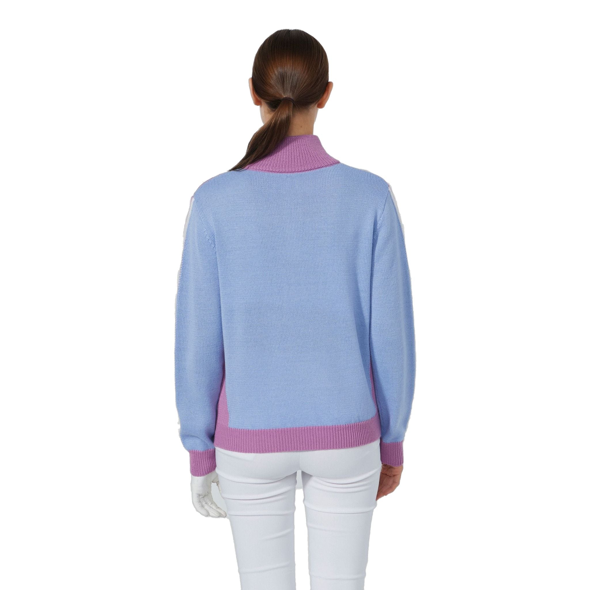 Maglione sportivo multi-righe da donna