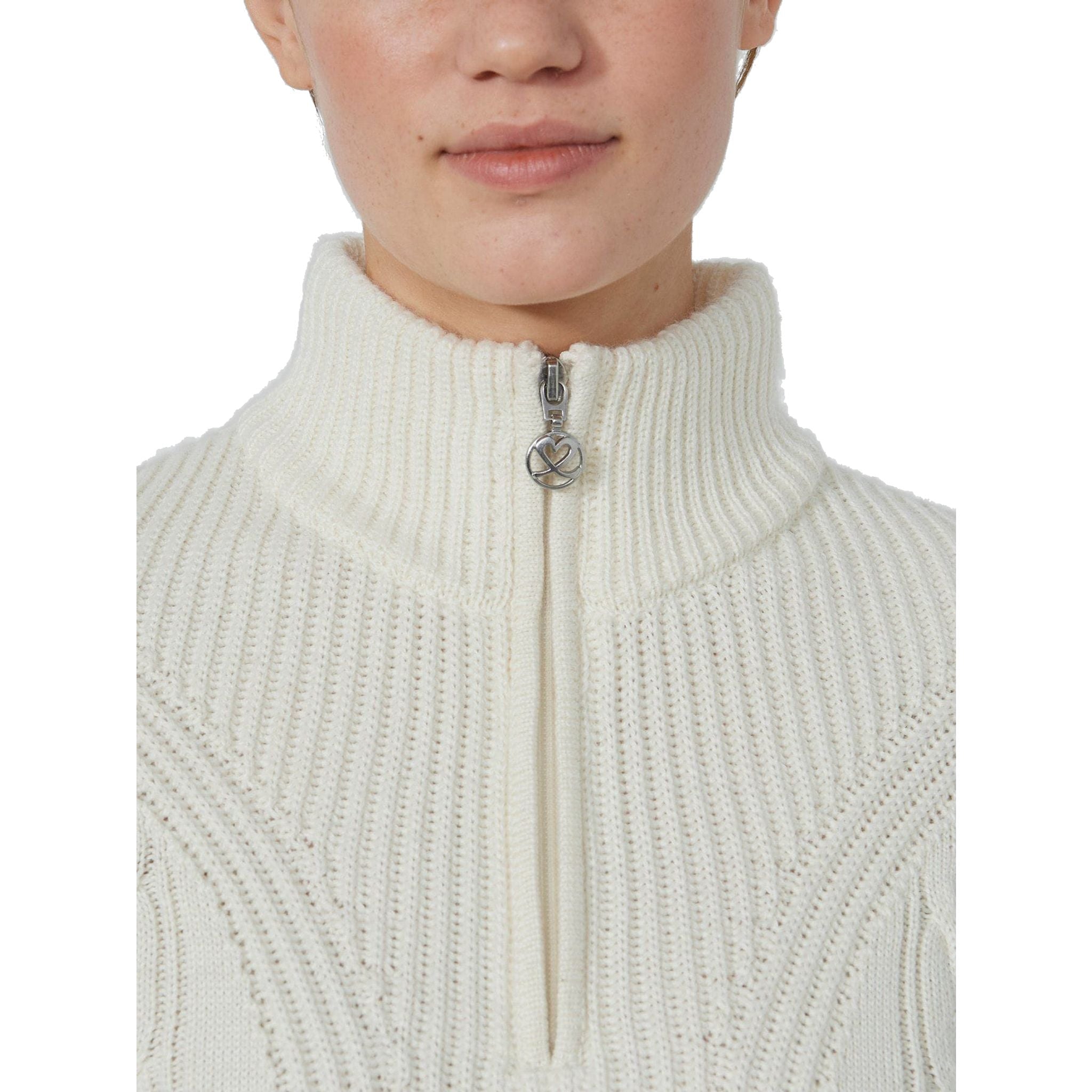 Pullover sportivo foderato con trecce da donna