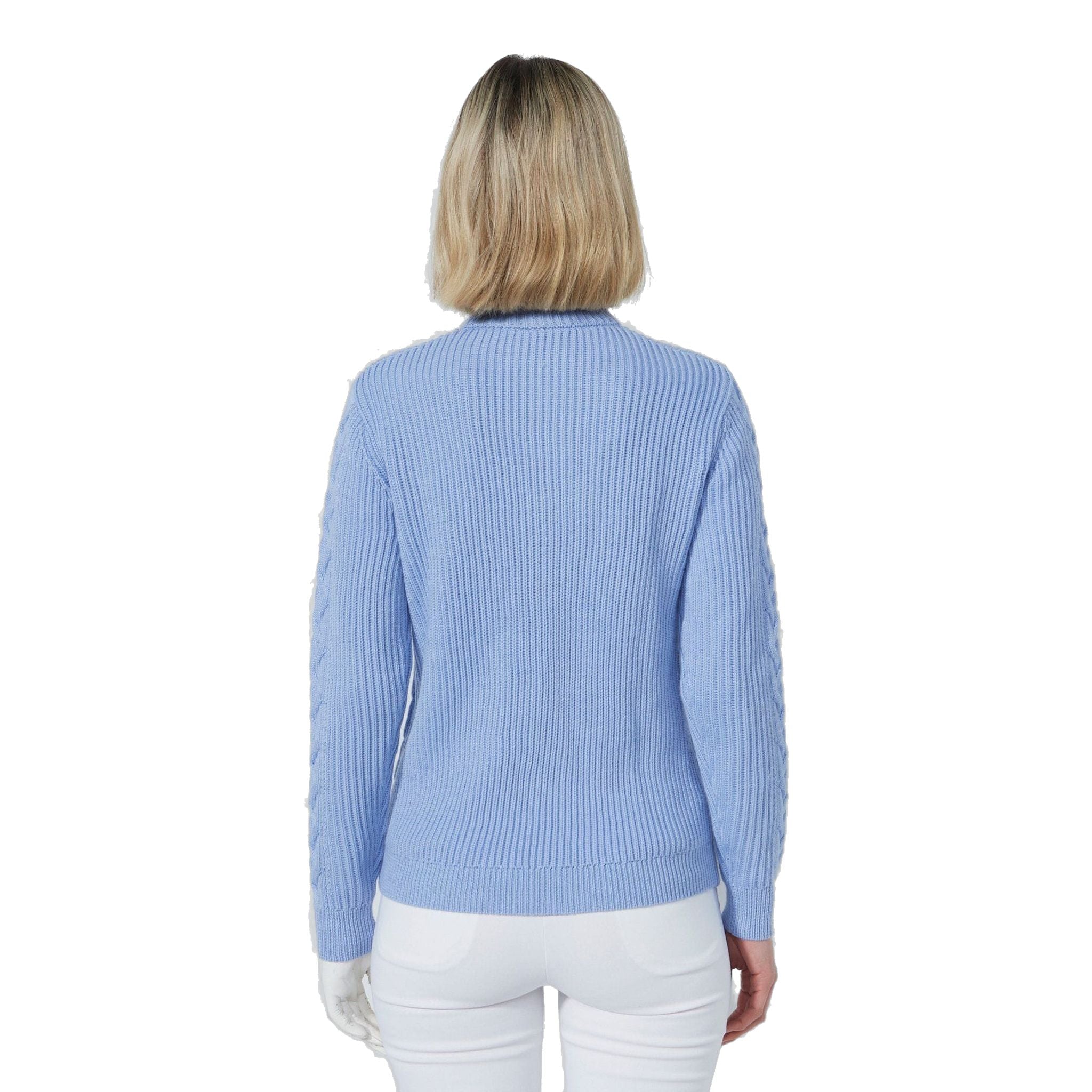 Pullover sportivo foderato con trecce da donna