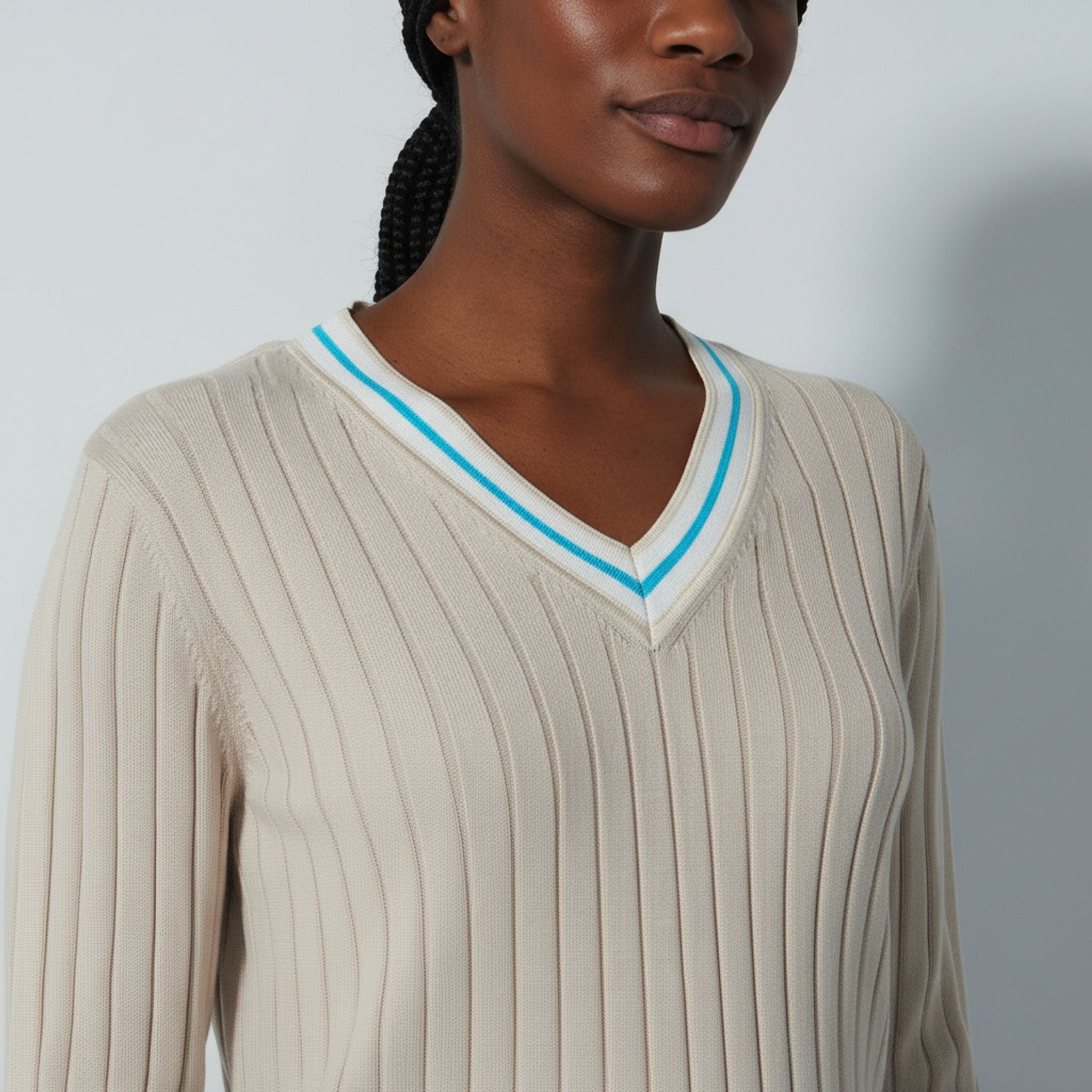 Pullover quotidiano con maniche a righe