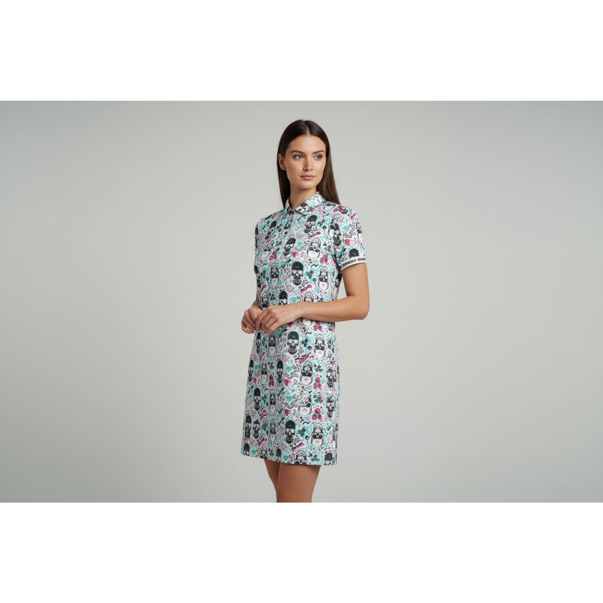 Polo da donna con teschio Golf Rowdies