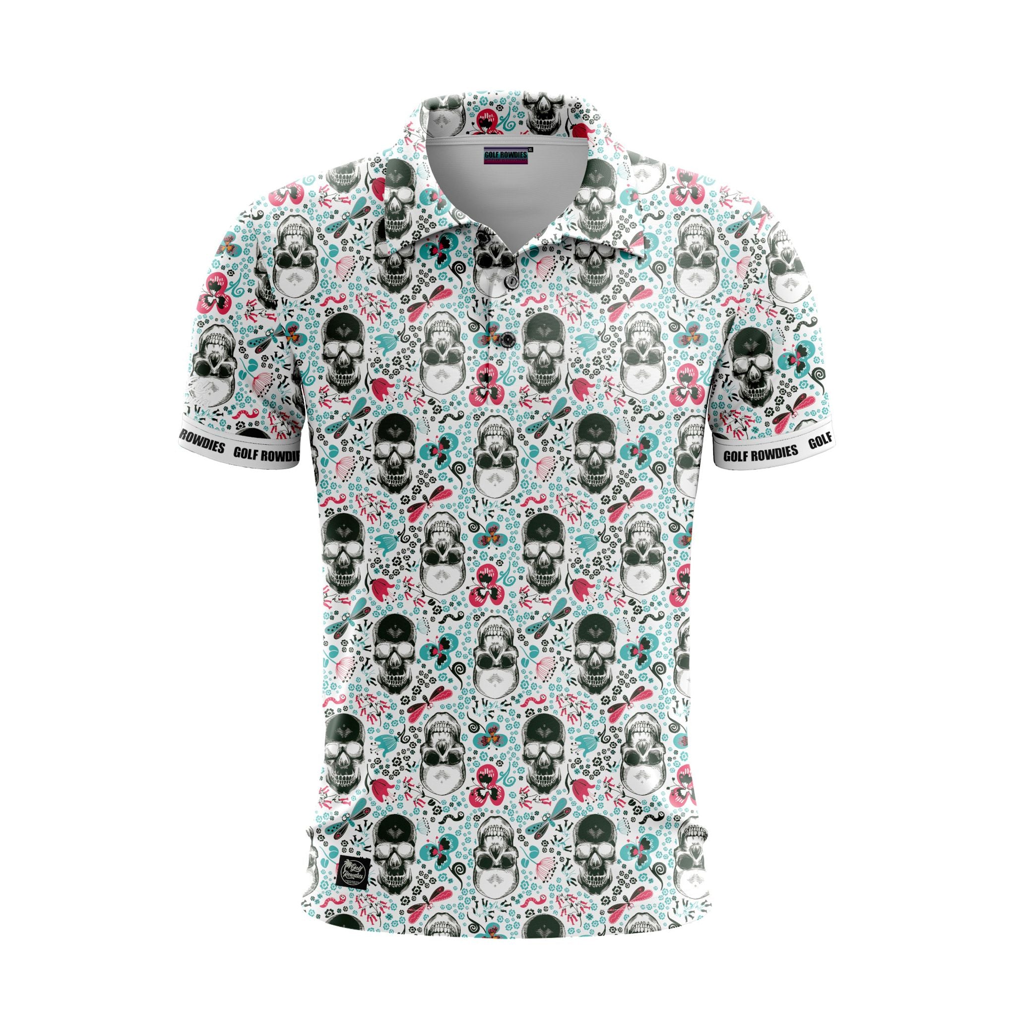 Polo da uomo Golf Rowdies Skull