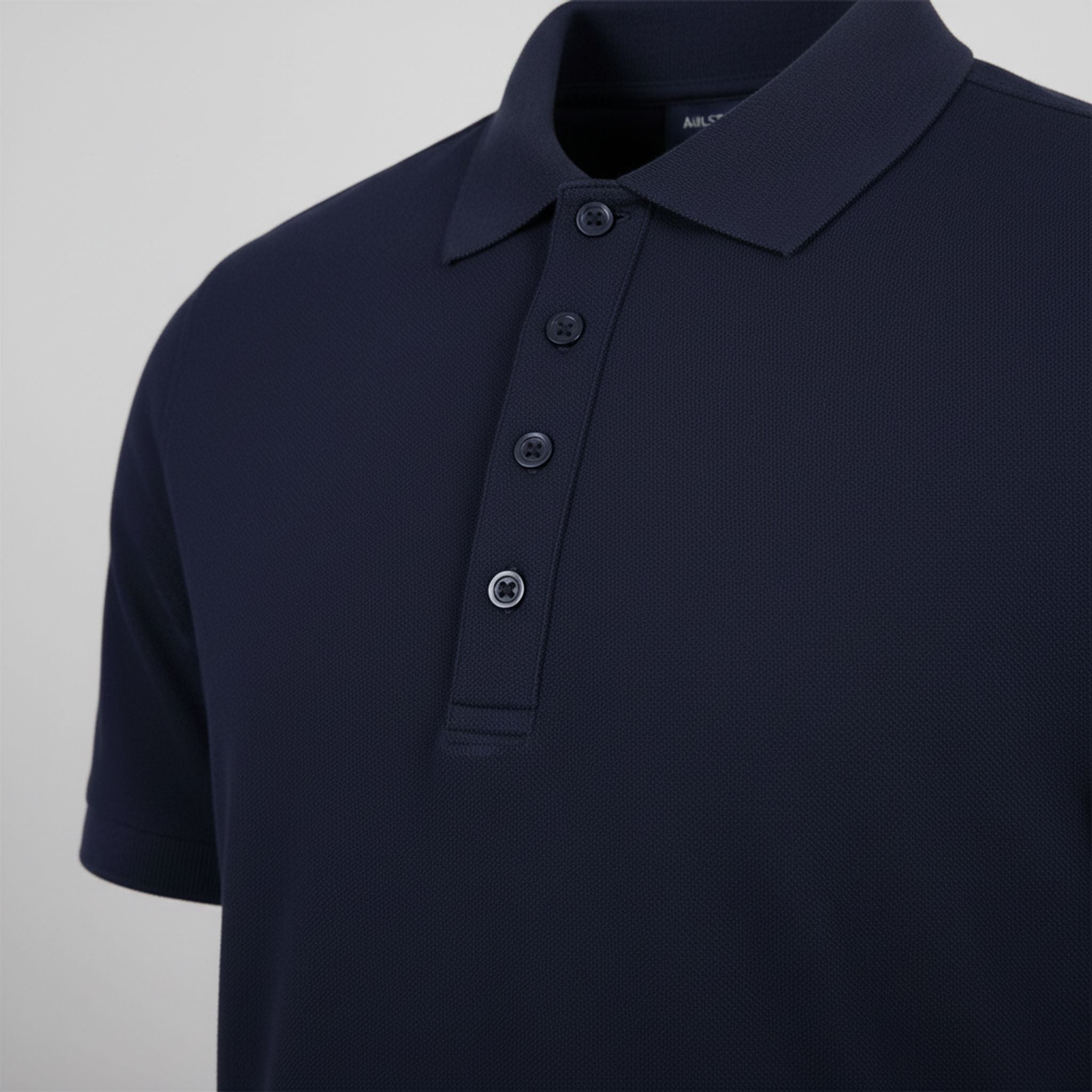 Polo GlenMuir M Kinloch in piqué con logo blu scuro da uomo