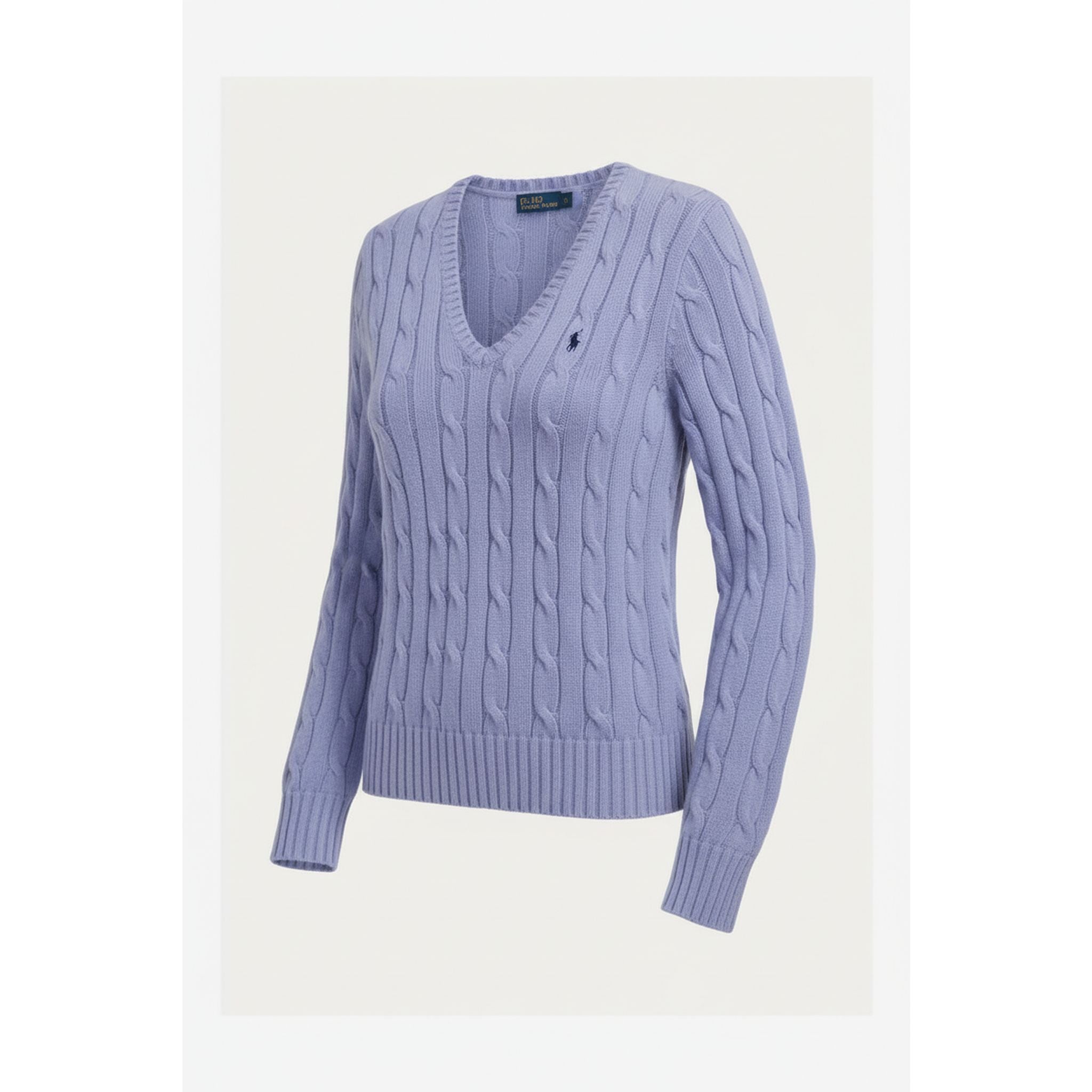 Maglione a maniche lunghe con scollo a V Ralph Lauren da donna