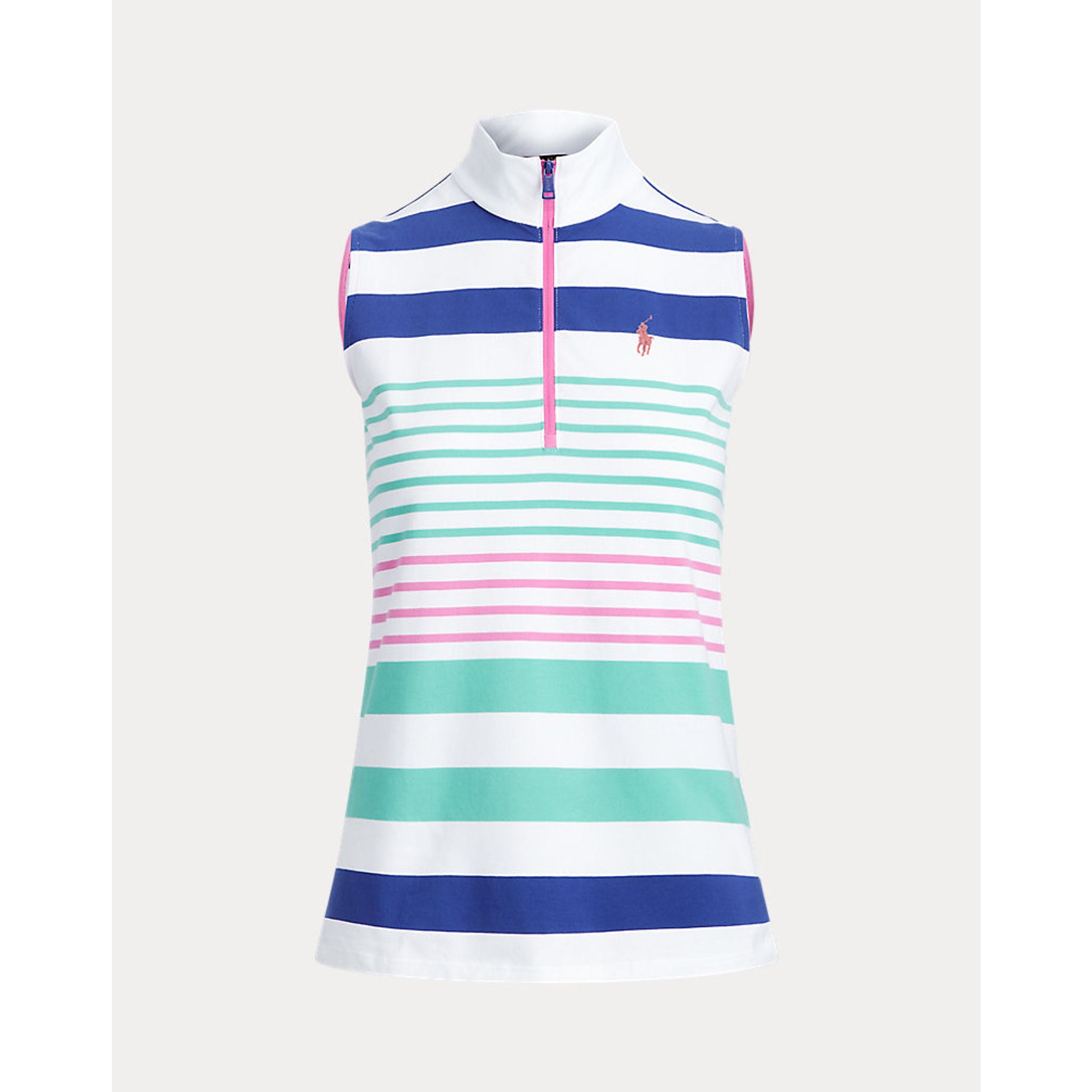 Polo da golf in maglia senza maniche con zip S/L Ralph Lauren da donna
