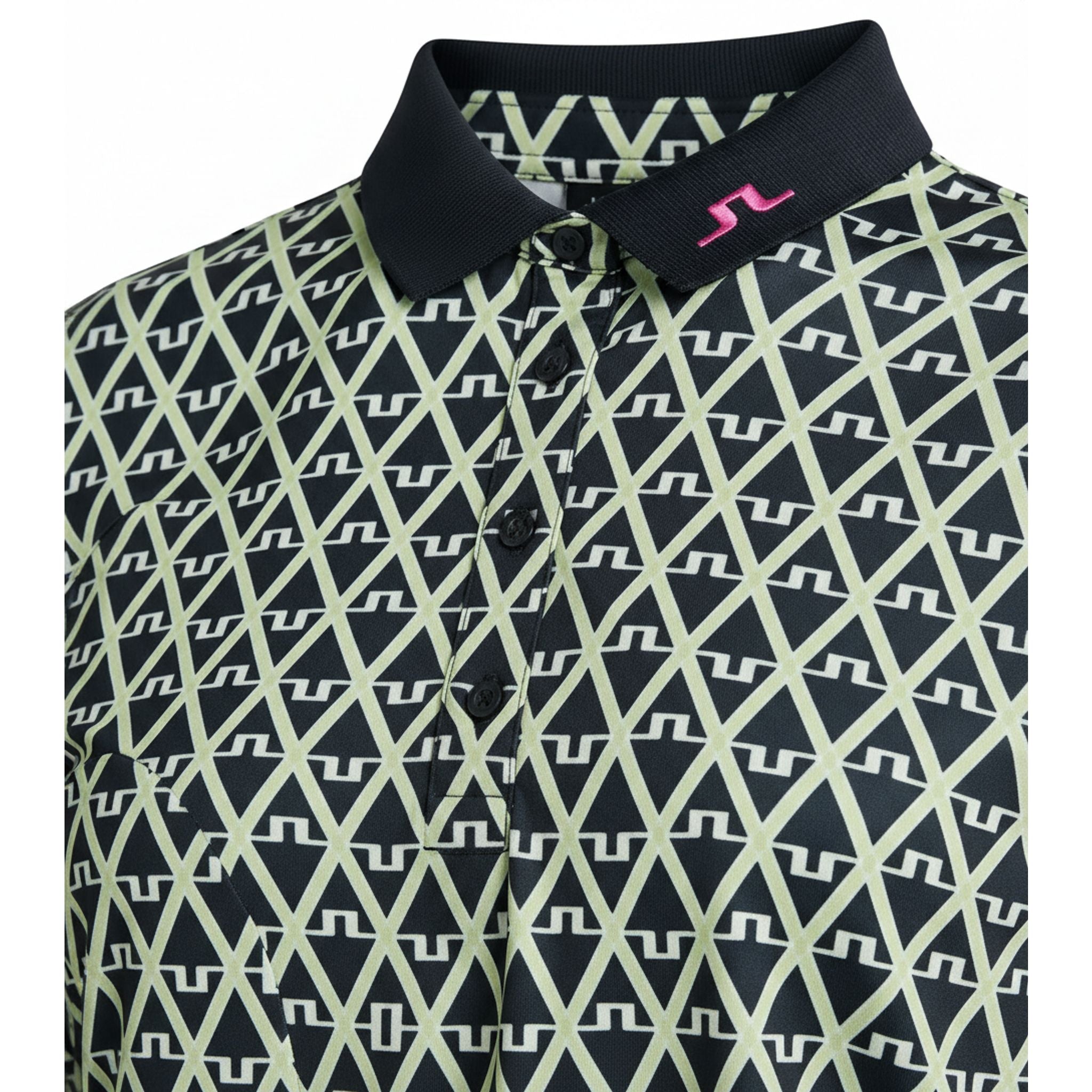 Polo con stampa J. Lindeberg M Tour Tech Reg Fit JL Navy Bridge Mono da uomo