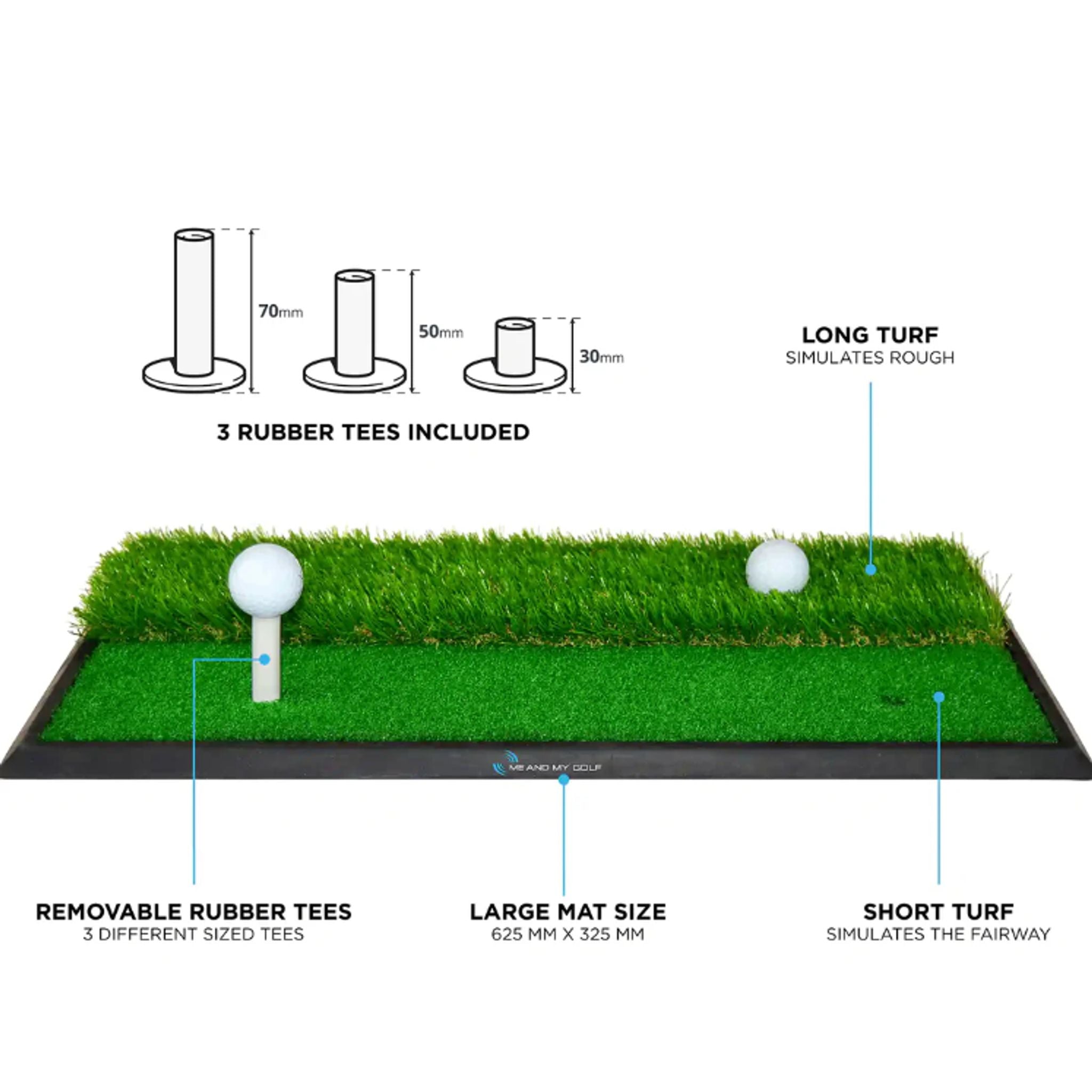 Tappetino da colpire Me and My Golf Dual Turf 2 in 1