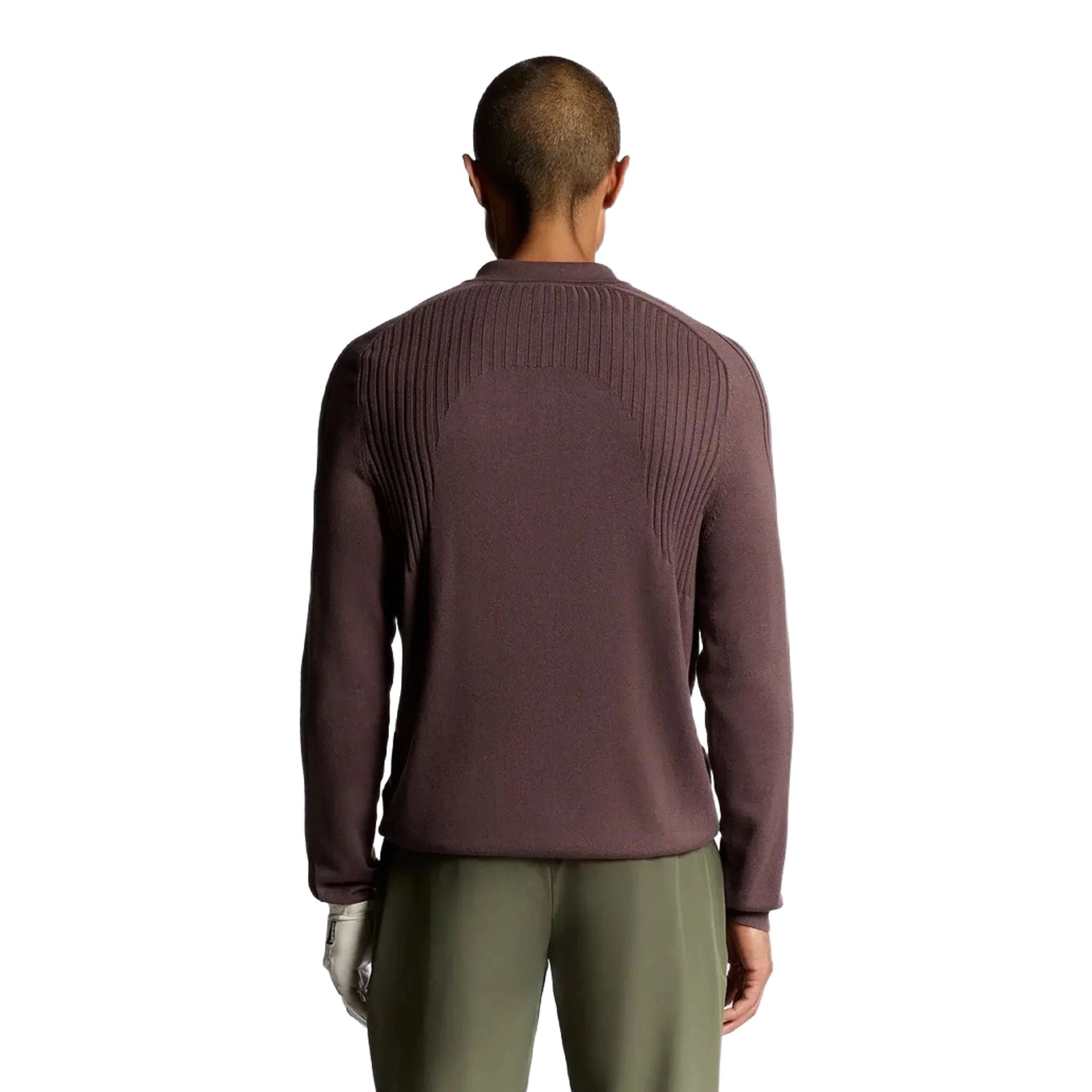 Polo da golf a maniche lunghe in maglia Lyle & Scott da uomo