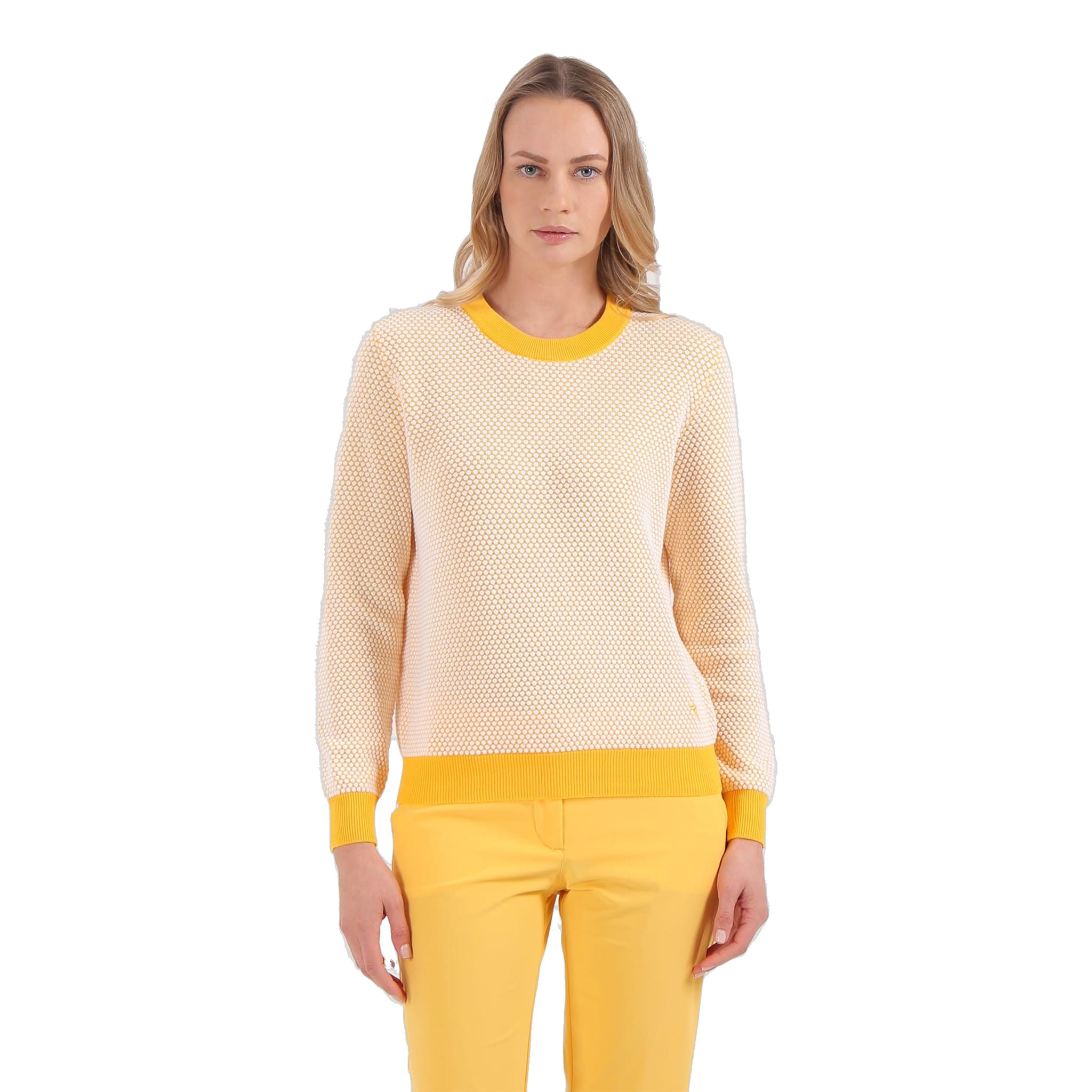 Maglione Chervo Natura giallo fantasia per donna