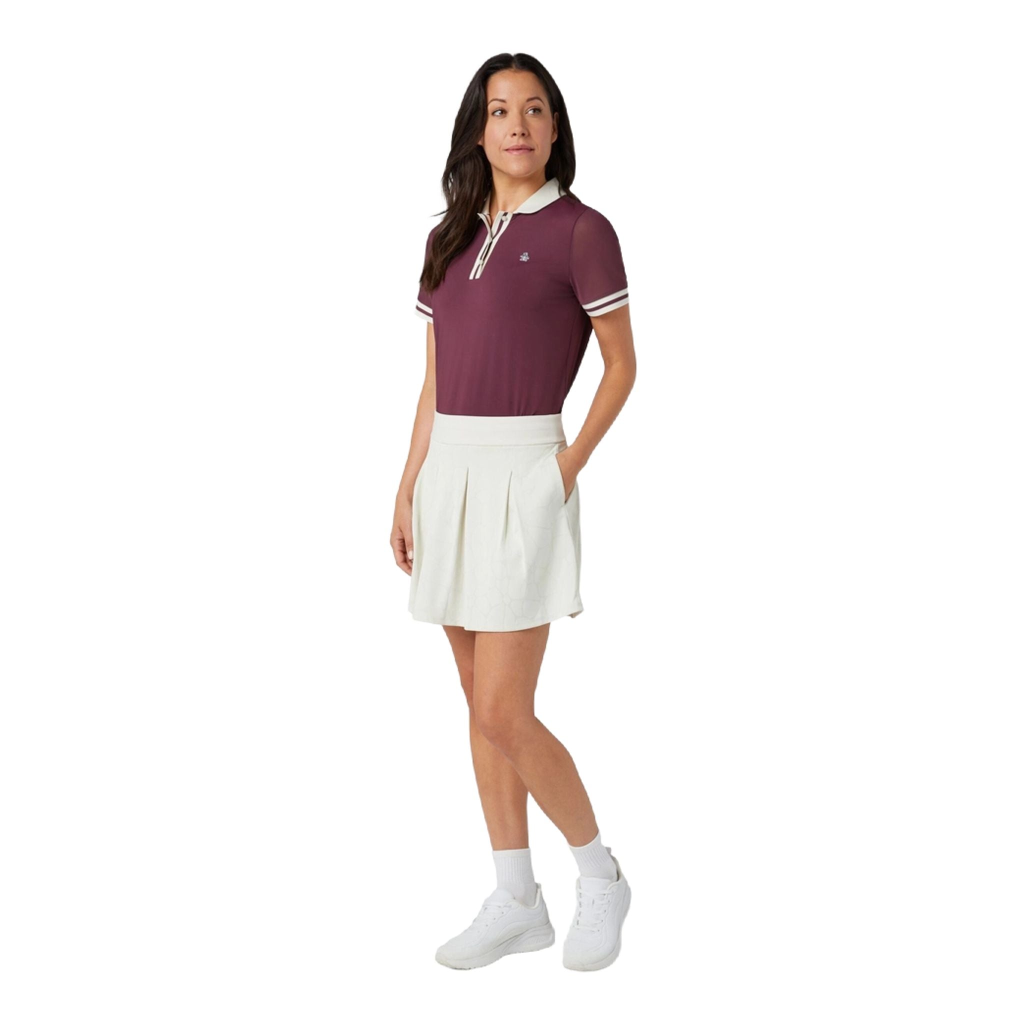 Gonna-pantalone floreale con taglio laser Original Penguin da donna