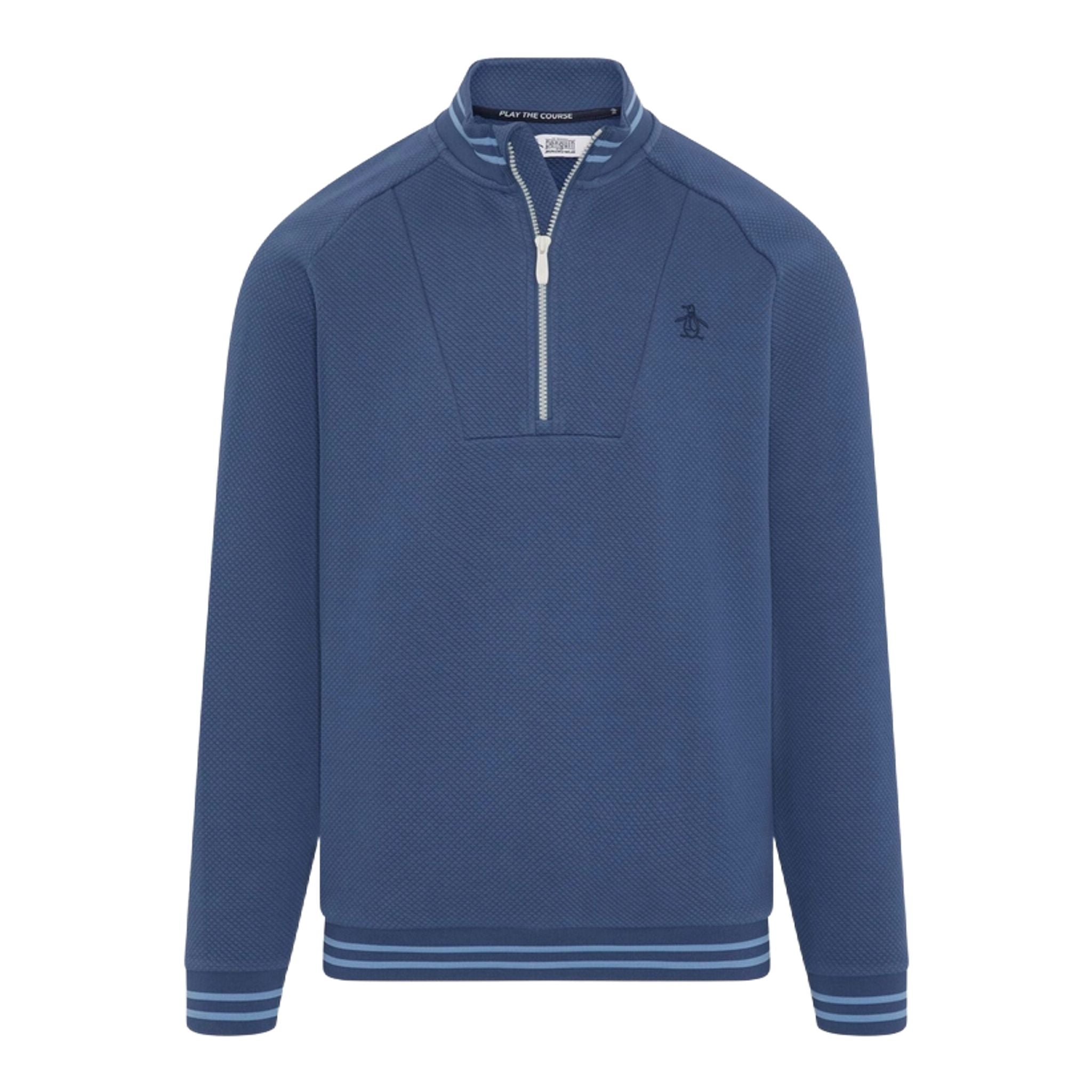Pullover da uomo con zip a 1/4 di peso medio originale Penguin