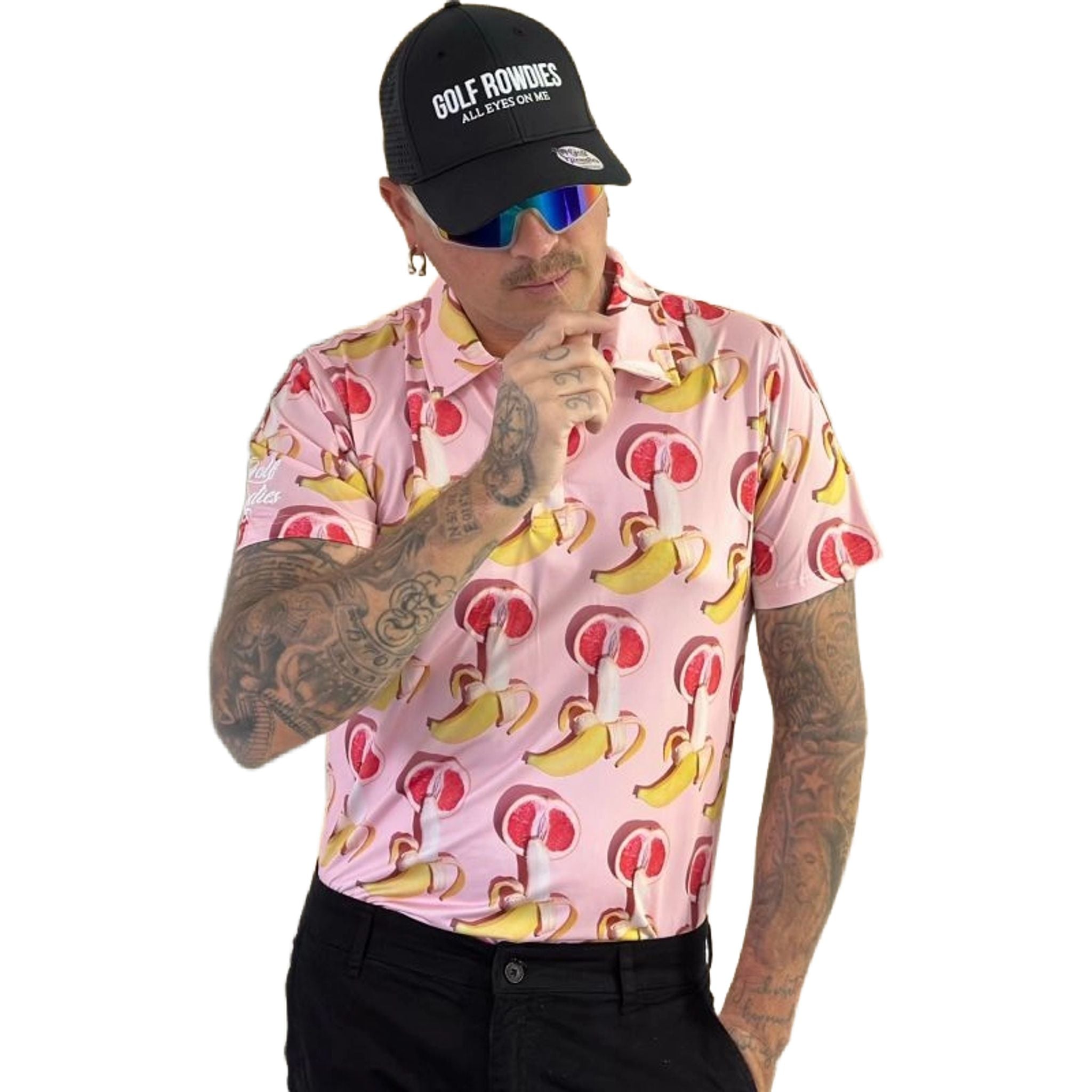 Polo da golf Rowdies Banana da uomo