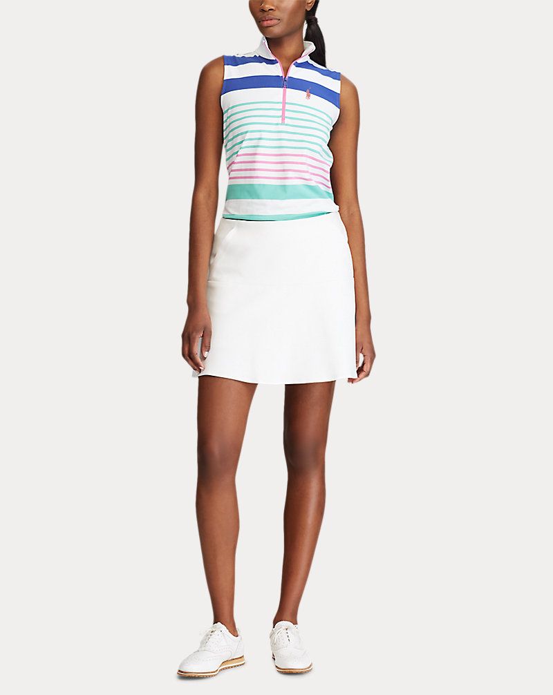 Polo da golf senza maniche con zip a un quarto Ralph Lauren da donna