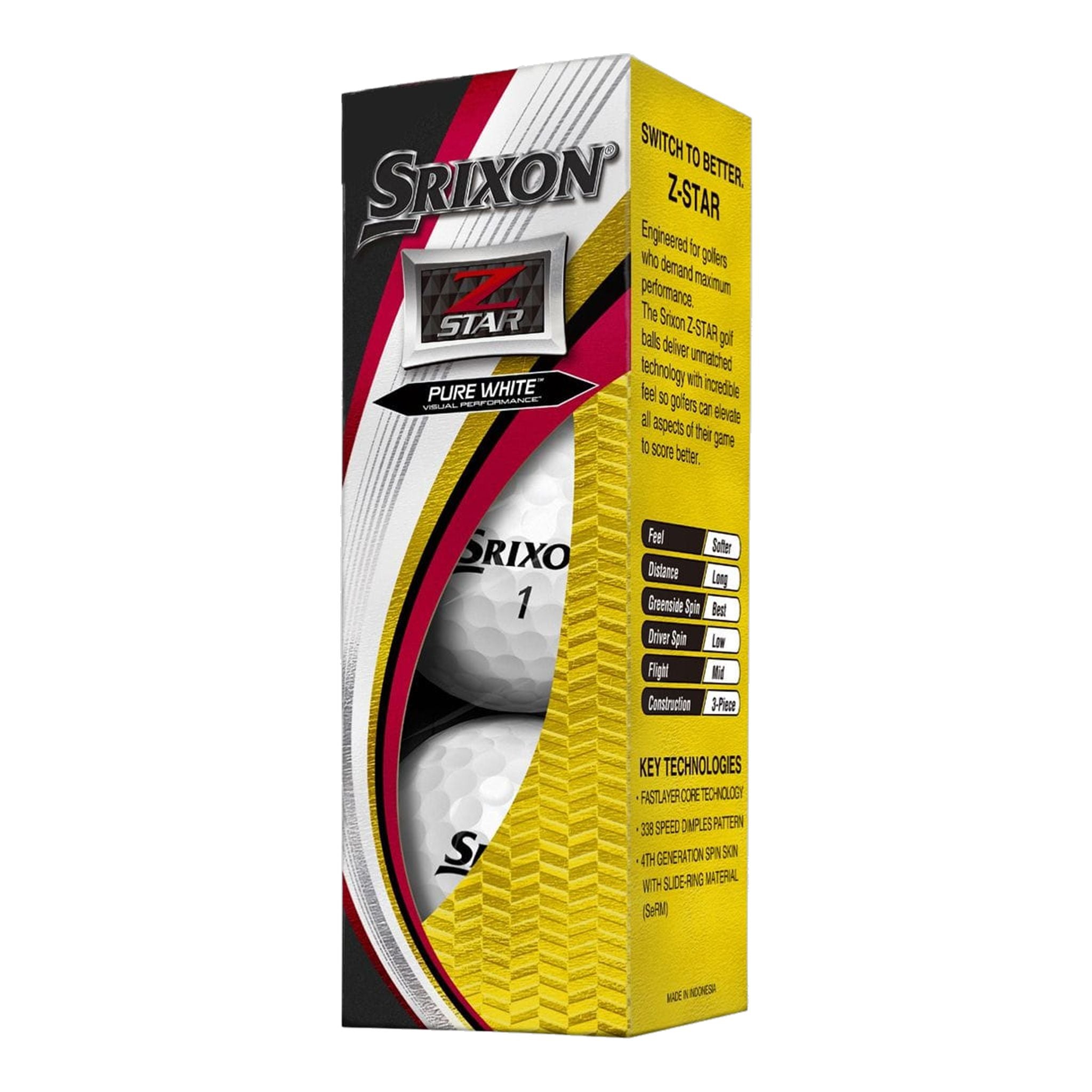 Srixon Z-Star 6 (19) DPP [12 Palline] Bianco