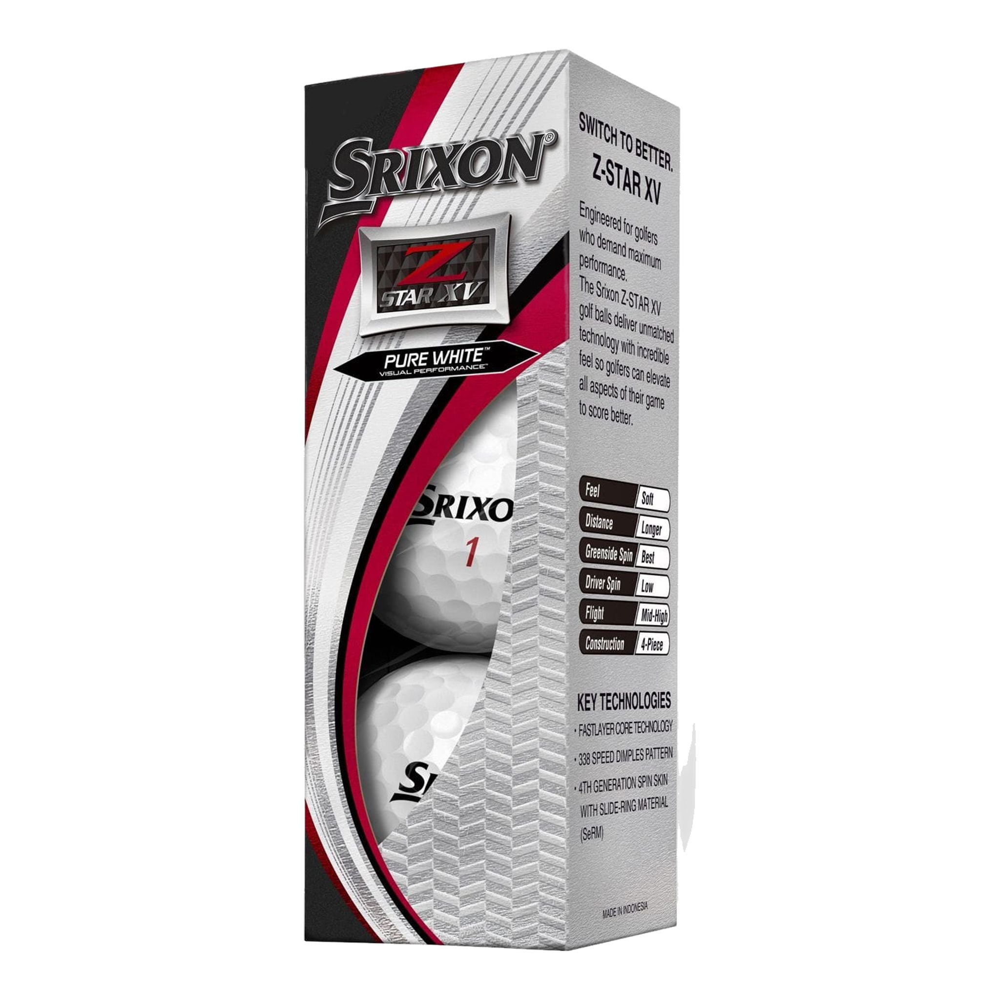 Srixon Z-Star XV 6 (19) DPP [12 Palline] Bianco