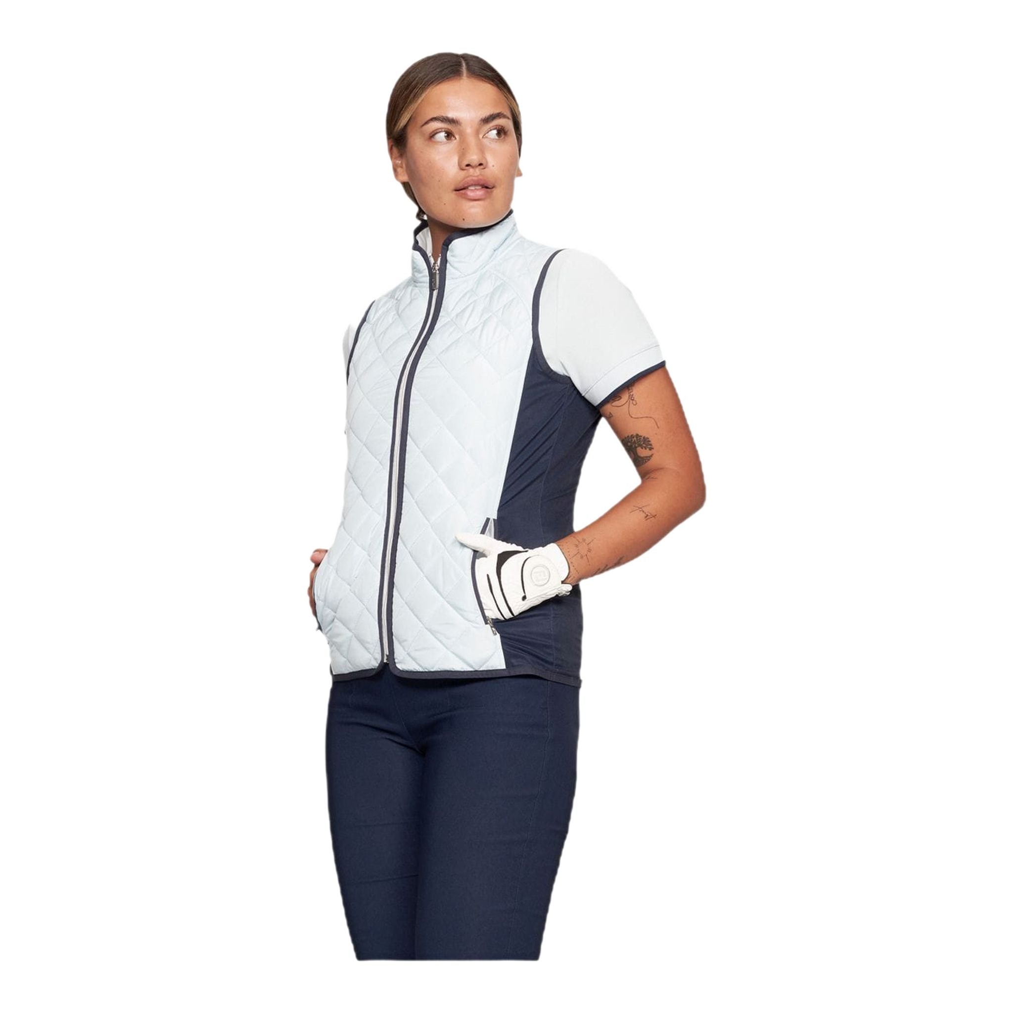 Gilet Röhnisch Tour Bianco/Blu Navy Donna