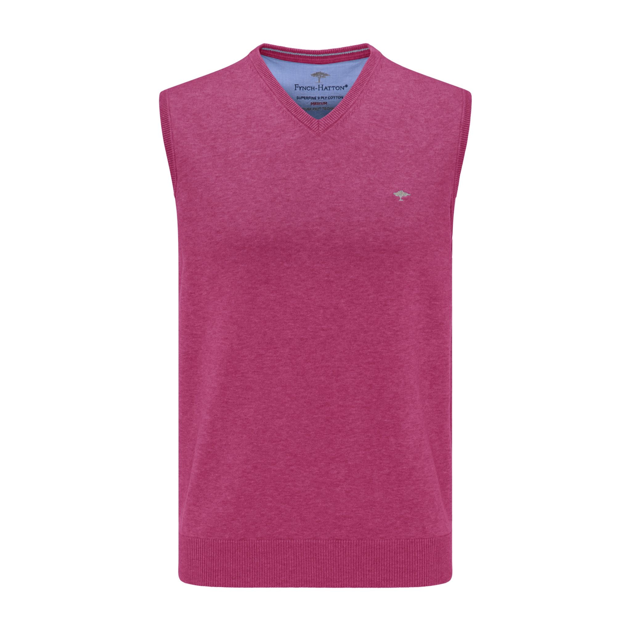 Fynch Hatton maglione gilet Malaga rosso uomo