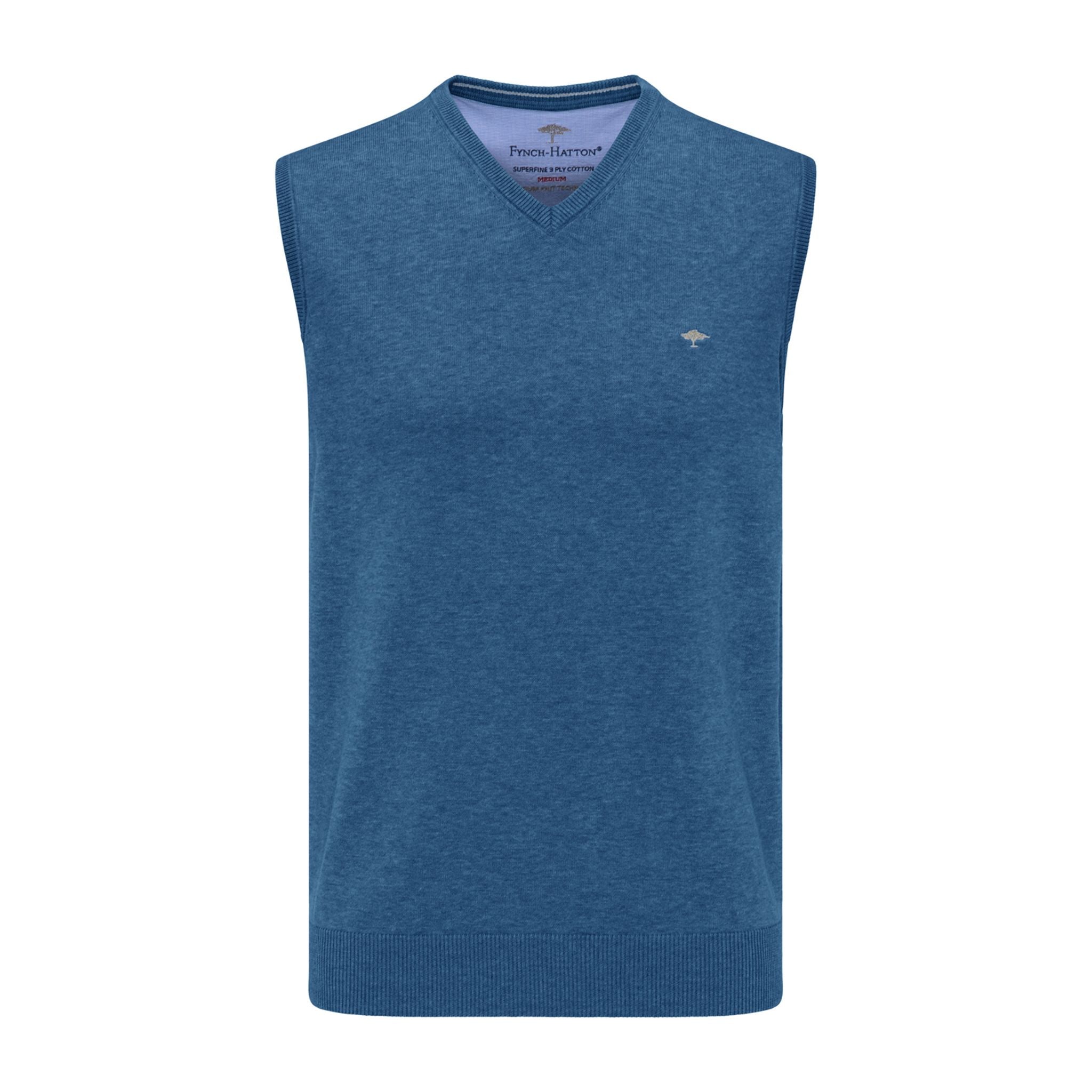 Fynch Hatton maglione gilet azzurro uomo