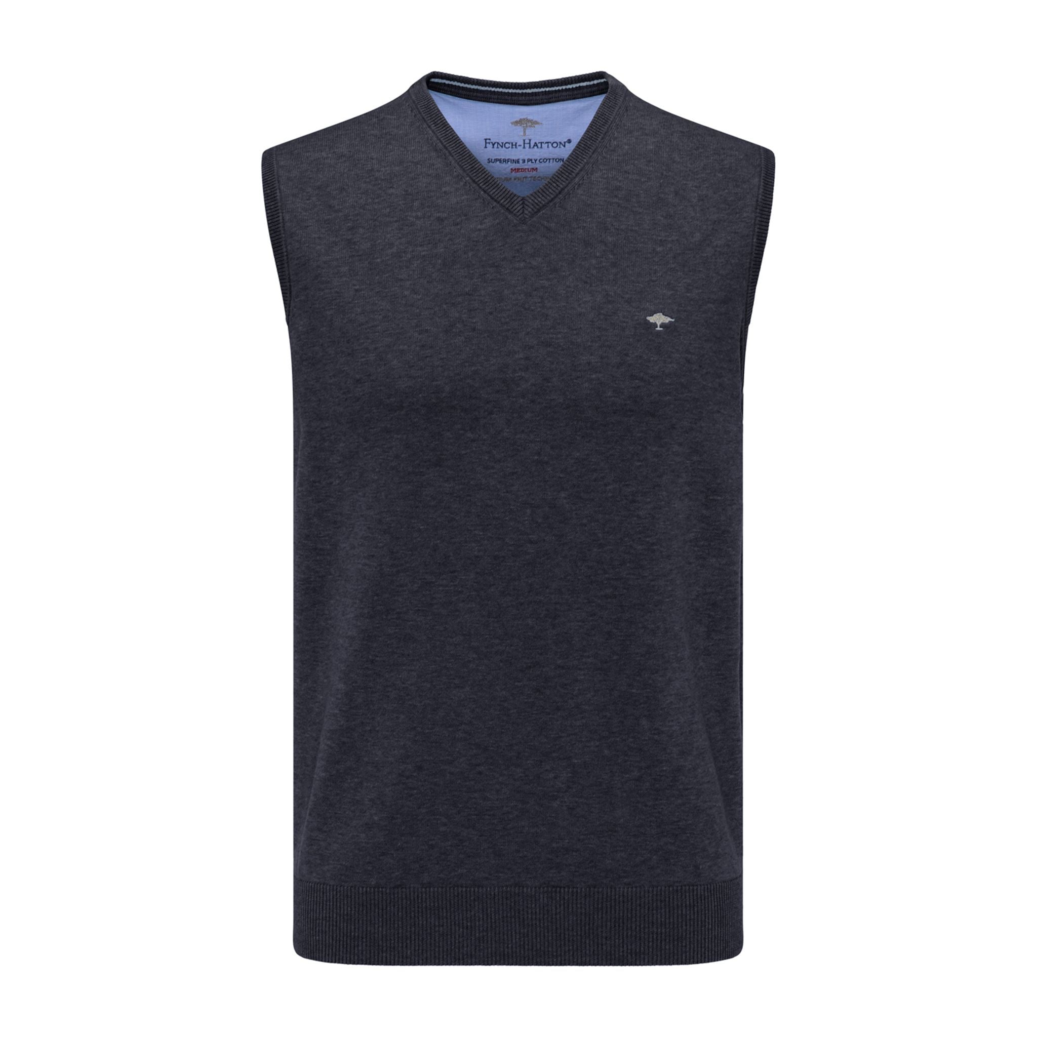 Fynch Hatton Pullunder blu navy da uomo